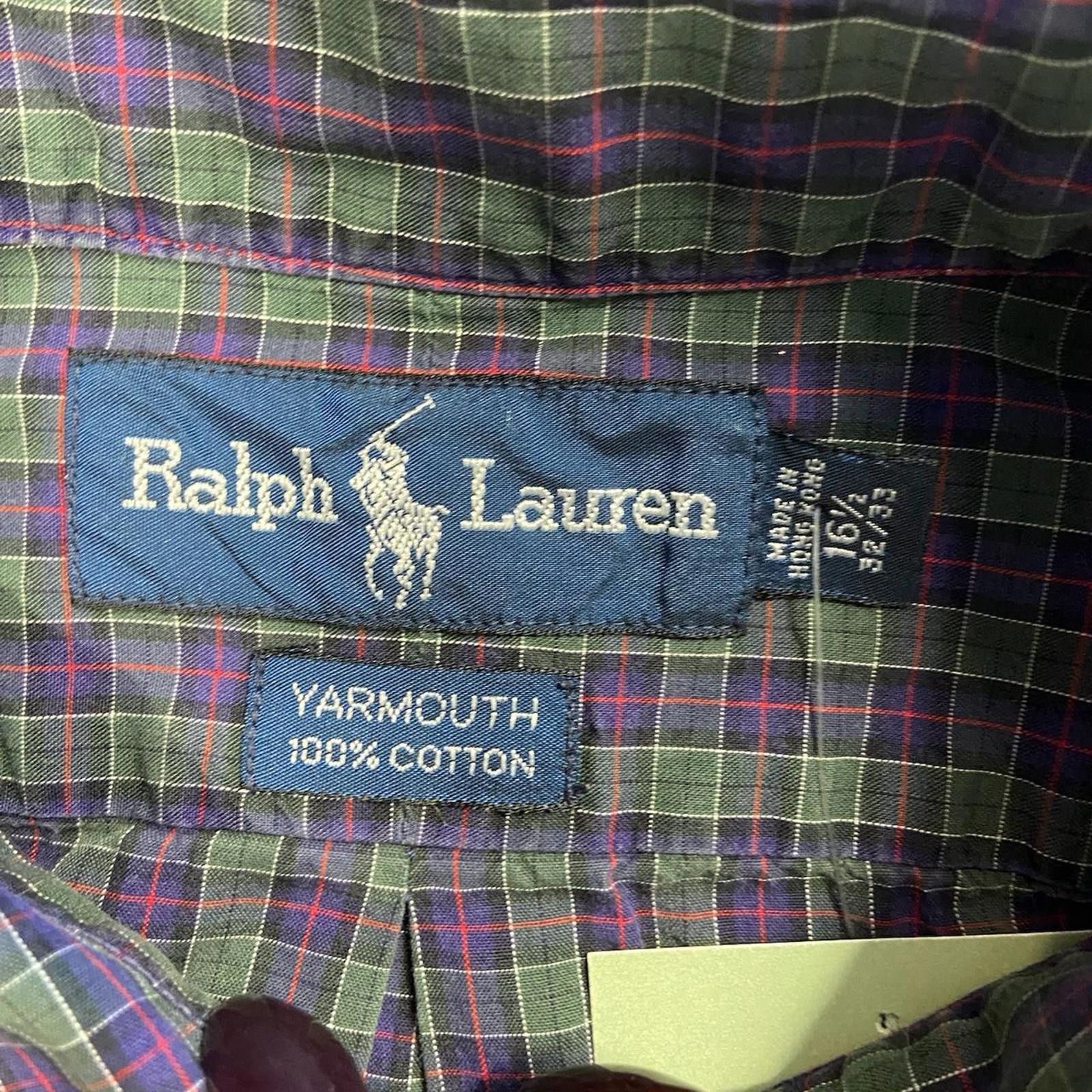 Polo Ralph Lauren Vintage Purple / Green Polo Ralph Lauren Plaid Long Sleeve Size US XL / EU 56 / 4 - 2 Thumbnail