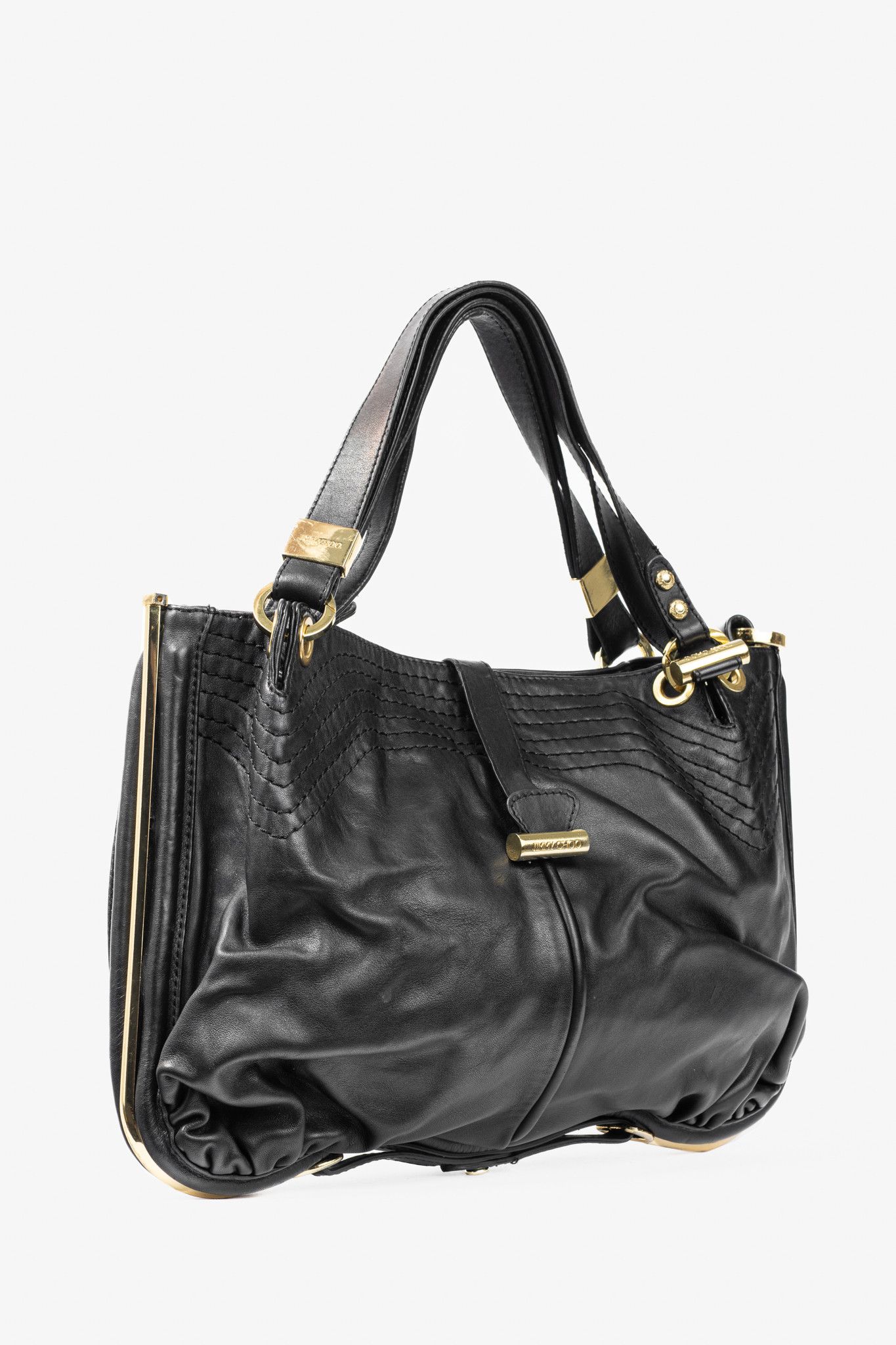Jimmy Choo Jimmy Choo Alex Black Leather Hobo Size ONE SIZE - 2 Thumbnail