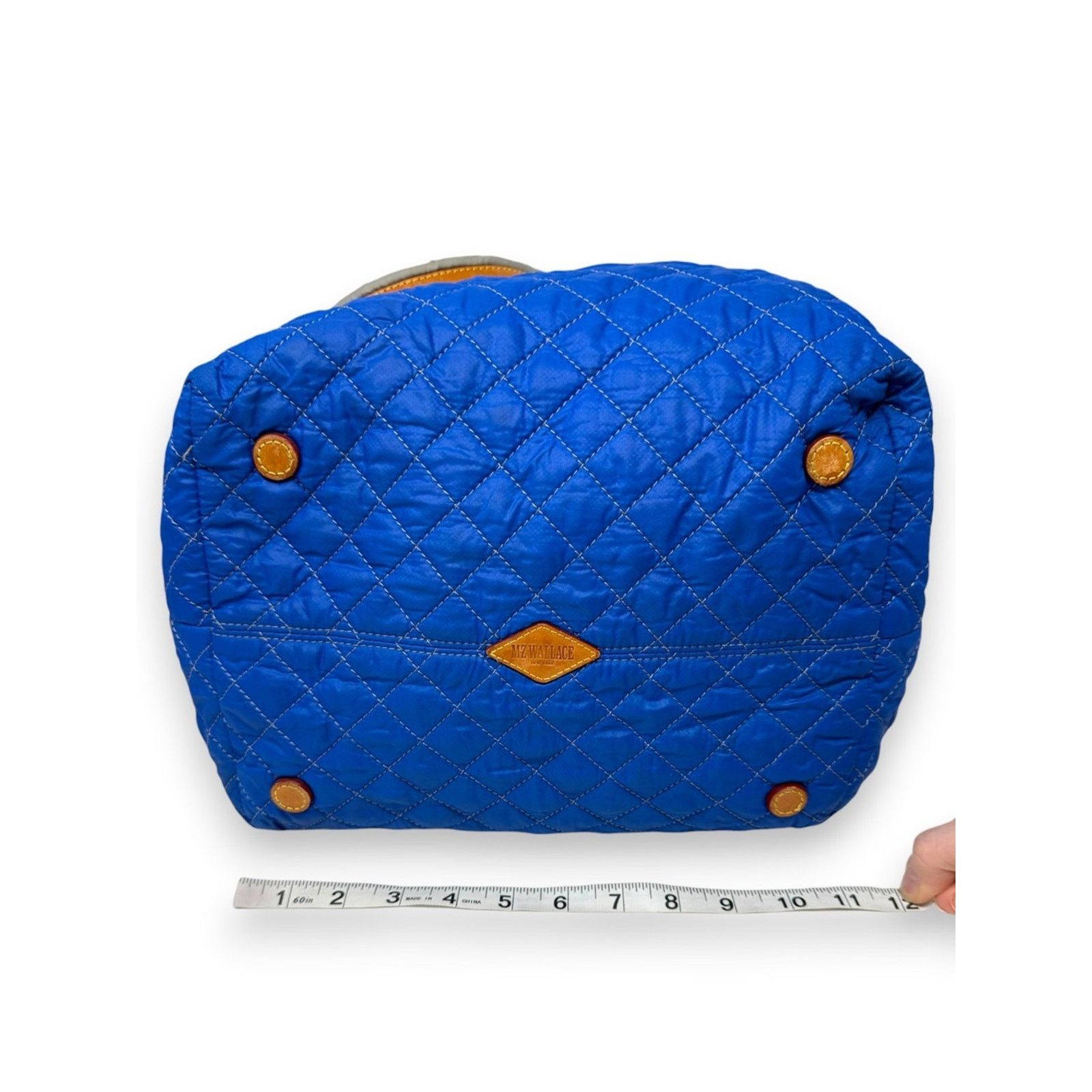 MZ Wallace MZ Wallace Metro Quilted Travel Tote Bag Beige Blue Women’s Size ONE SIZE - 8 Thumbnail