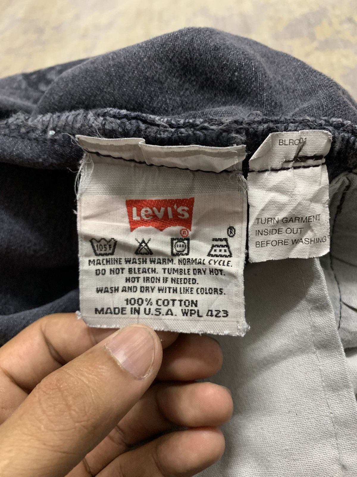 Size 30x35 Vintage Levis 501 Repaired Denim Loose Jeans