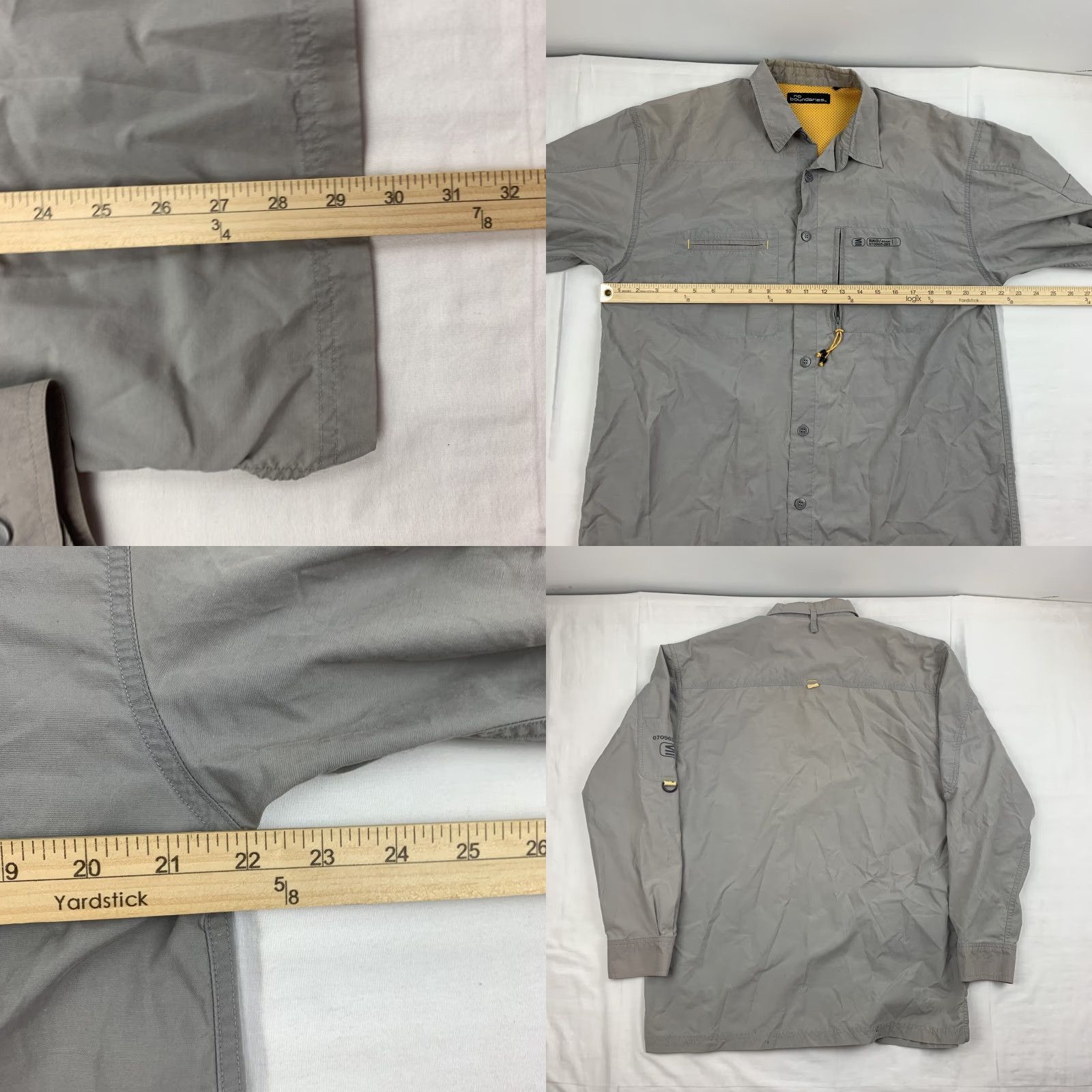 Vintage VINTAGE No Boundaries Shirt Adult XL Gray Button-Up Long Sleeve Collared 90s Y2K Grunge Outdoors Men Size US XL / EU 56 / 4 - 8 Thumbnail