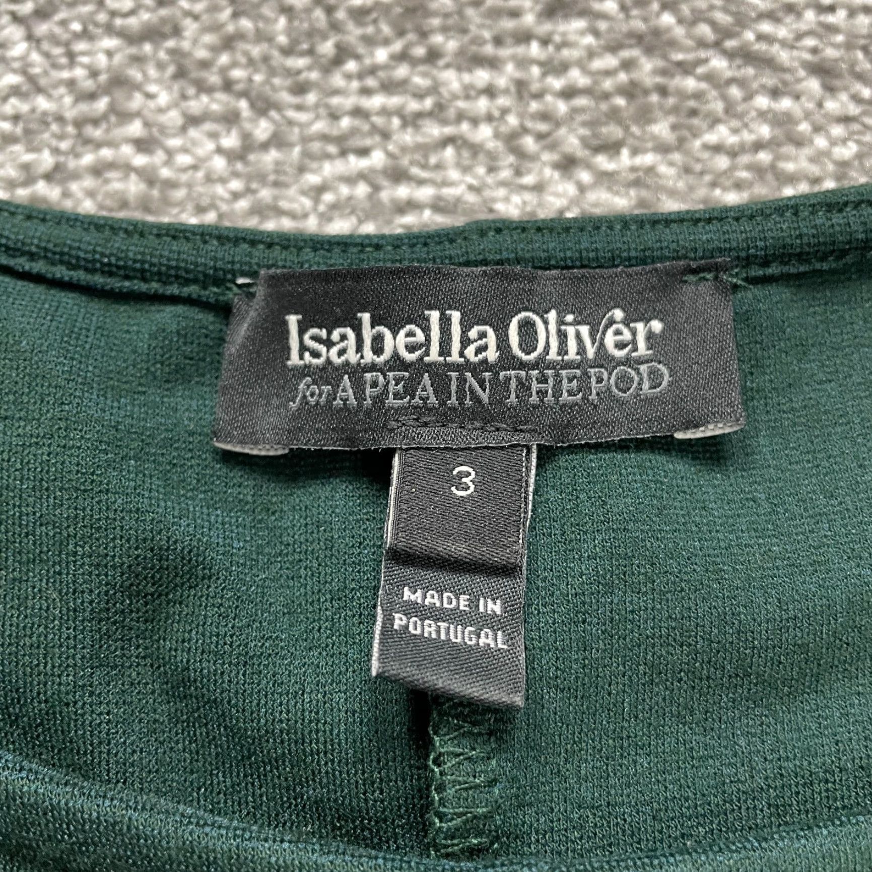 Bell VINTAGE Isabella Oliver Green Midi Shift Dress Women 3 Bell Sleeve Business Casual Fall Spring Summer Size XS / US 0-2 / IT 36-38 - 5 Thumbnail