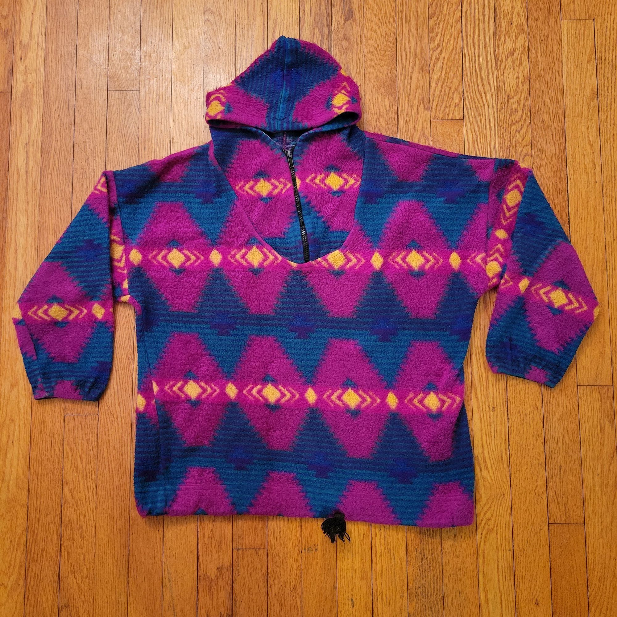 Vintage Jeans Wear Vintage M Southwestern Baja Hoodie Geometric Prin Size M / US 6-8 / IT 42-44 - 9 Thumbnail