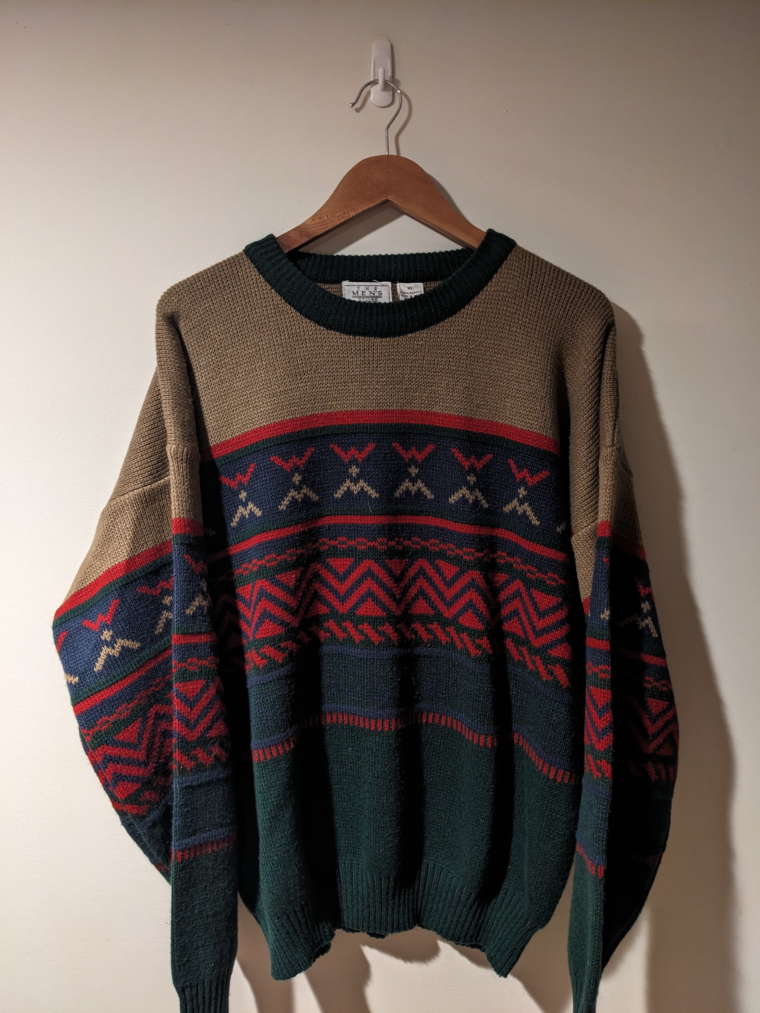 Sears × Vintage Vintage 90s The Men's Store by Sears Brown X-Large Sweater Size US XL / EU 56 / 4 - 1 Thumbnail