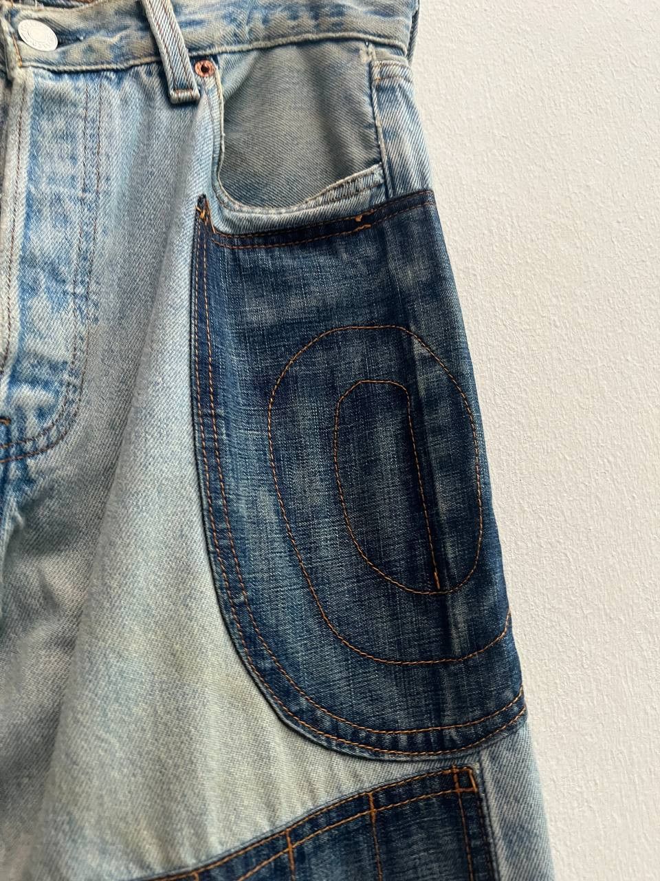 Levi's × Needles Rebuild by Needles x Levi's Motocross Patchwork Denim Jeans Size US 30 / EU 46 - 5 Thumbnail