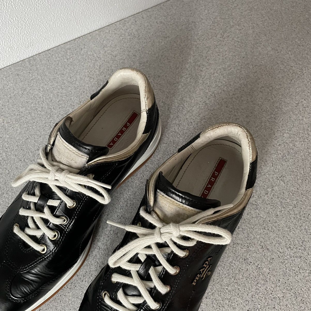 Prada Prada Vintage Black / Gold Sneakers Size US 7.5 / EU 40-41 - 7 Thumbnail