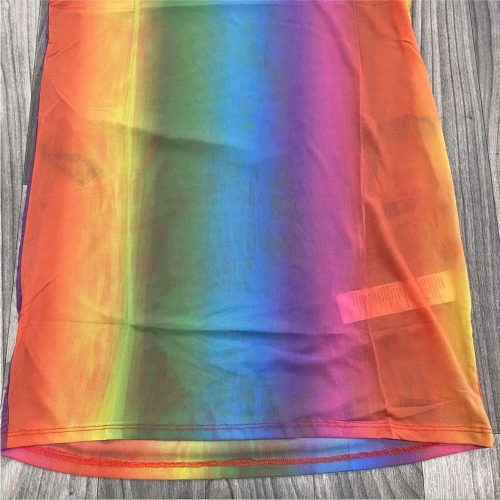 Iron Fist Iron Fist Somewhere Rainbow Sheer Mesh Mini Dress Sequin 2XL Size XXL / US 16-18 / IT 52-54 - 5 Thumbnail