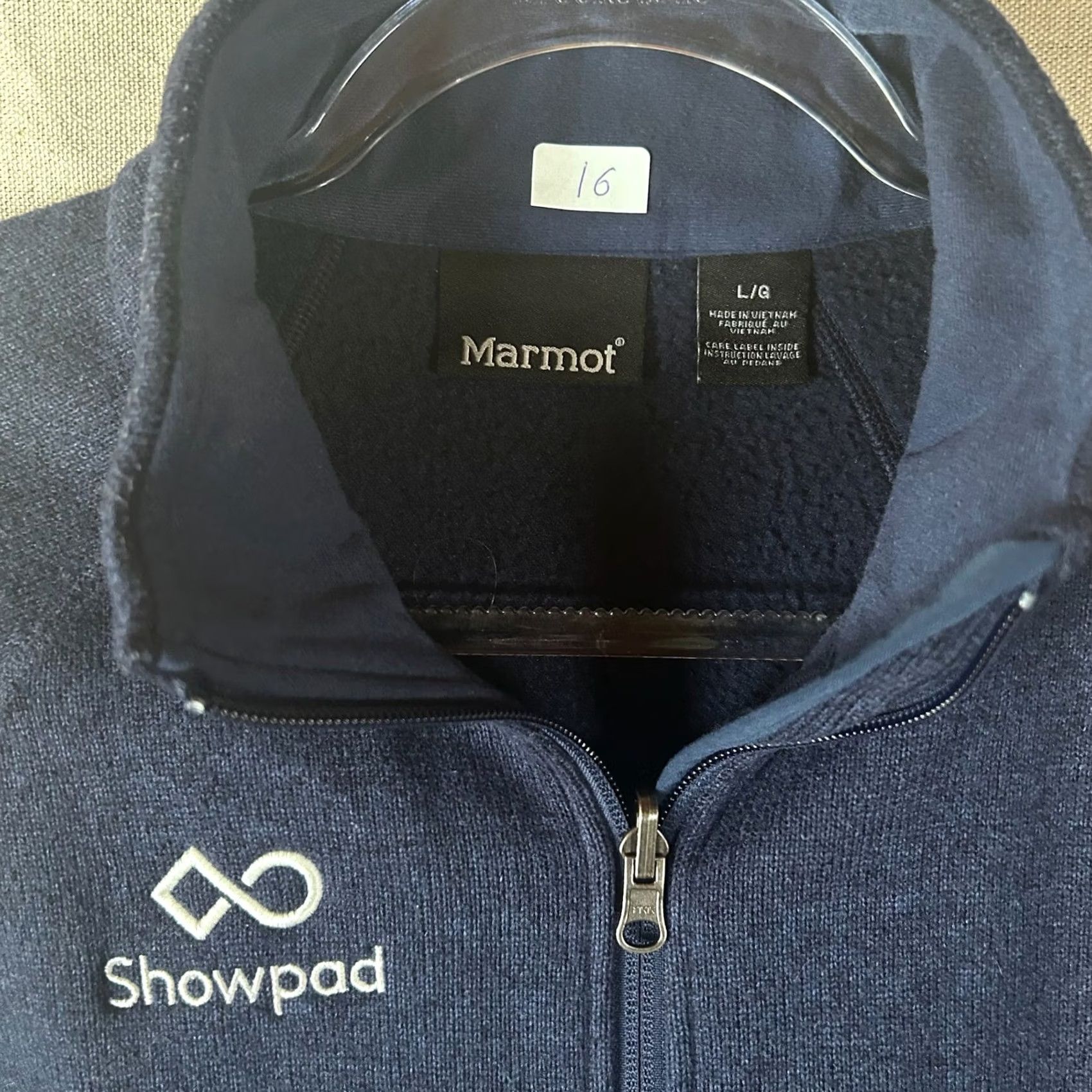 Marmot Marmot Mens L Full Zip Fleece Jacket Navy Blue Showpad Logo Embroidered Zip Pocket Casual Workwear Jacket Size US L / EU 52-54 / 3 - 2 Thumbnail