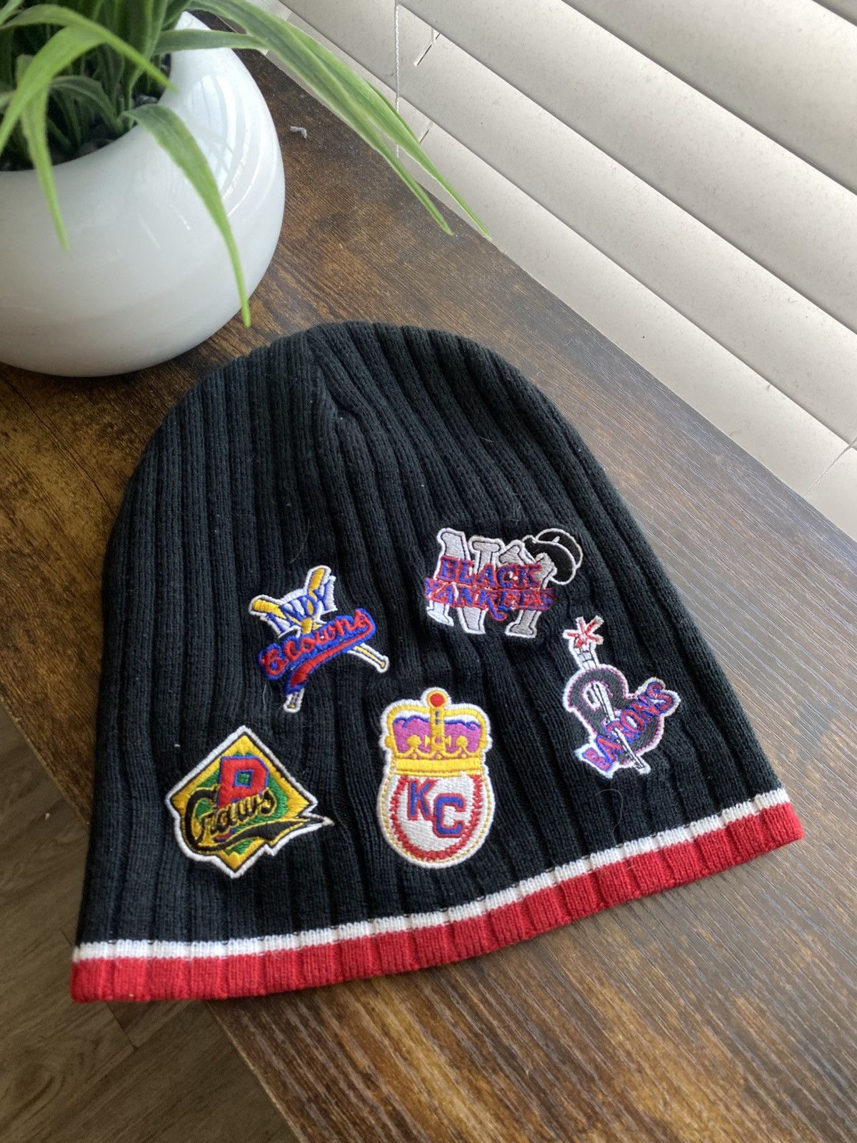 Vintage Vintage Negro League Baseball Multi Patch Beanie Size ONE SIZE - 3 Thumbnail