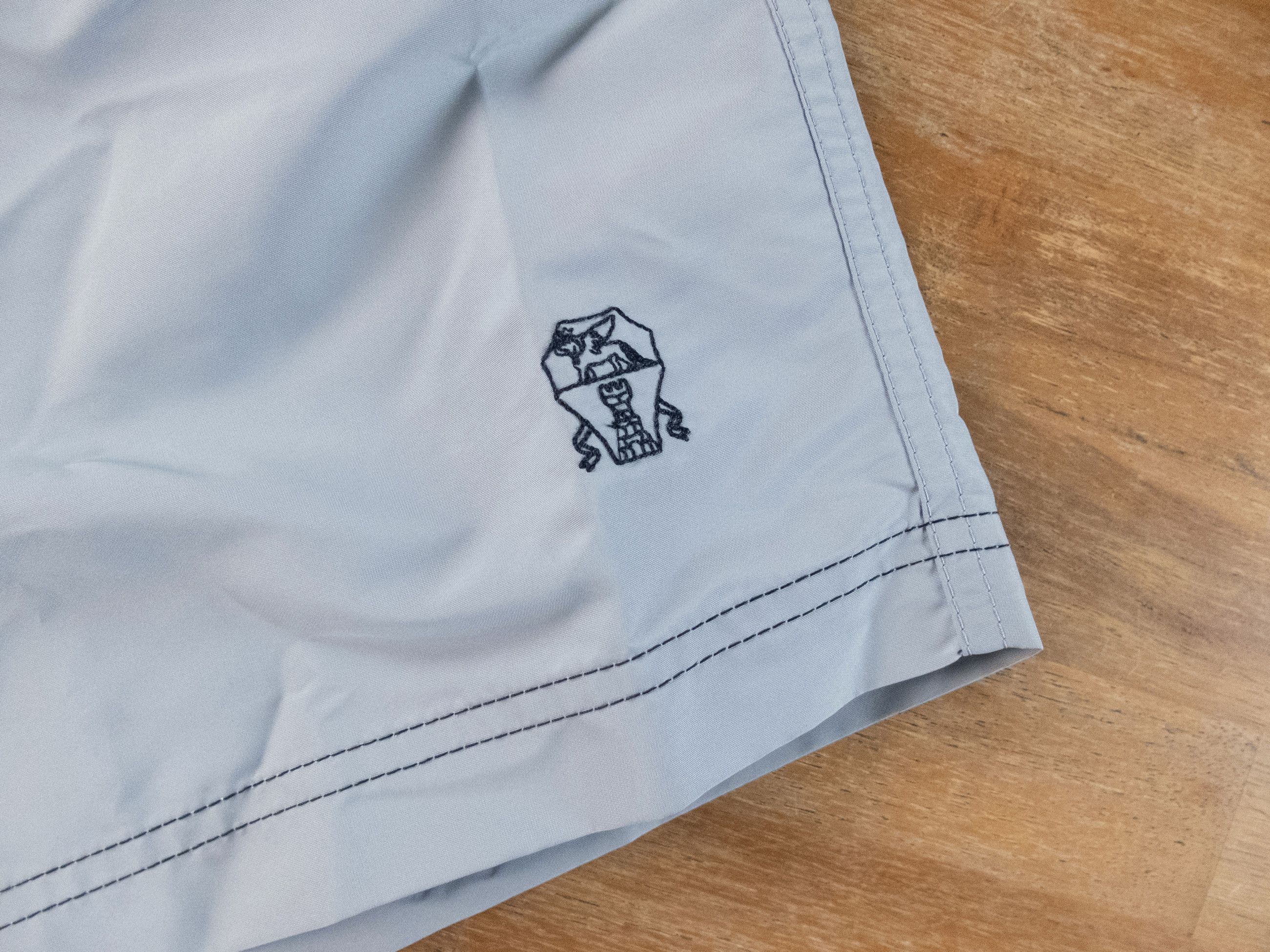 Brunello Cucinelli BRUNELLO CUCINELLI solid light blue logo swim shorts XL Size US 36 / EU 52 - 5 Thumbnail