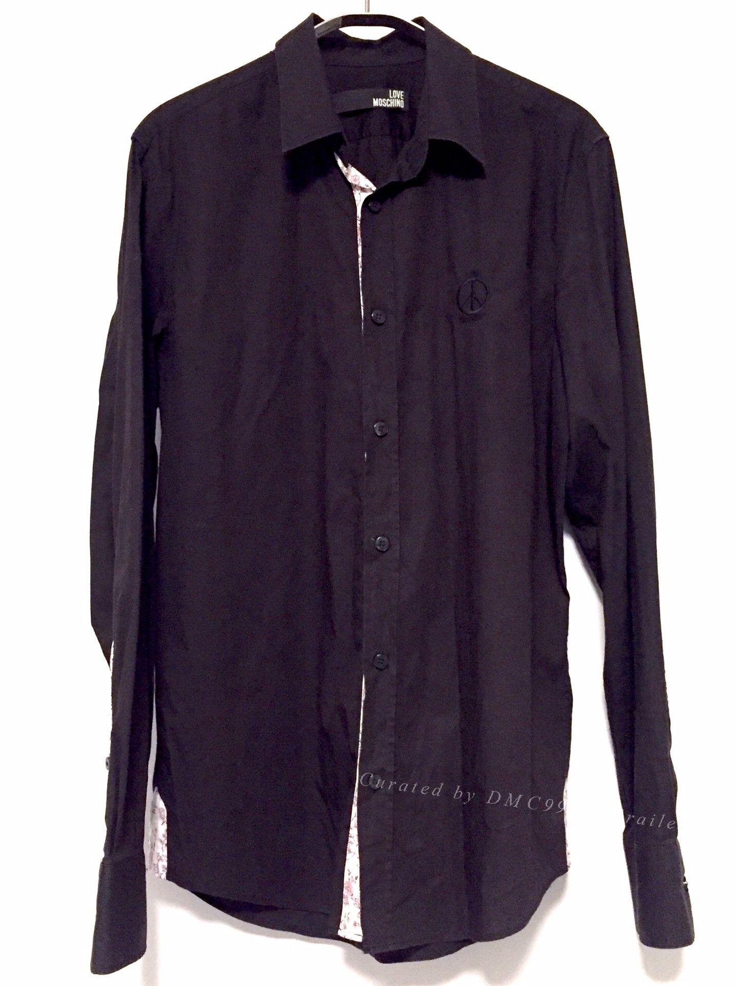 Moschino Moschino Black Embroidered Shirt Size US S / EU 44-46 / 1 - 1 Thumbnail
