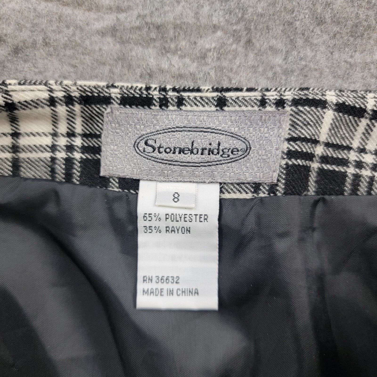 Vintage Stonebridge Y2K Plaid Check Maxi Pencil Skirt Front Slit Size 28" / US 6 / IT 42 - 9 Thumbnail