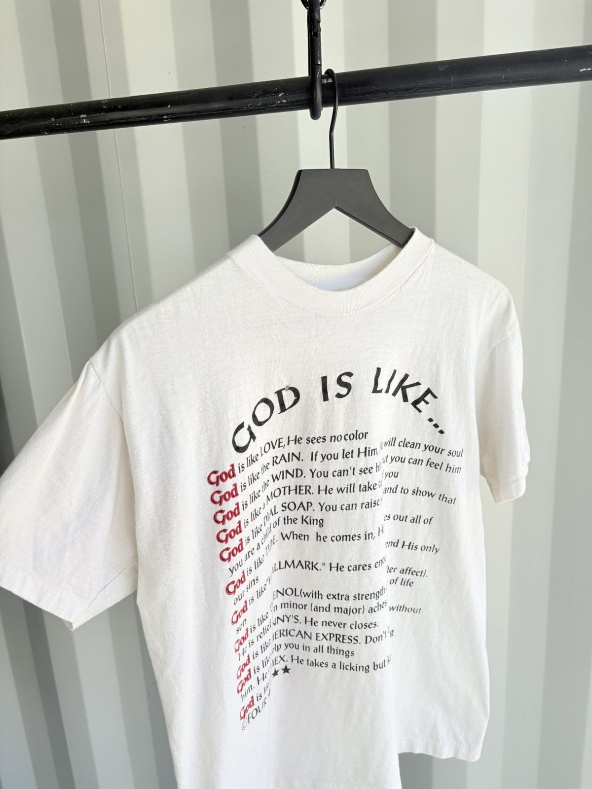 Vintage Vintage God Is Like Shirt Faded Distressed Thrashed grunge Size US XL / EU 56 / 4 - 2 Thumbnail