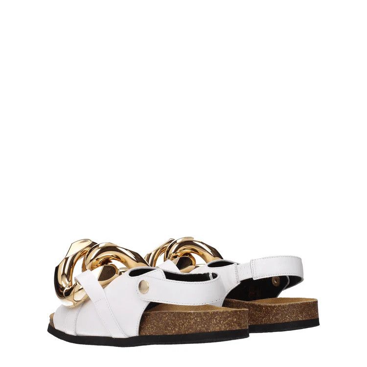 JW Anderson ob1o1e1124 Leather Sandals in White Size US 6 / IT 36 - 4 Thumbnail