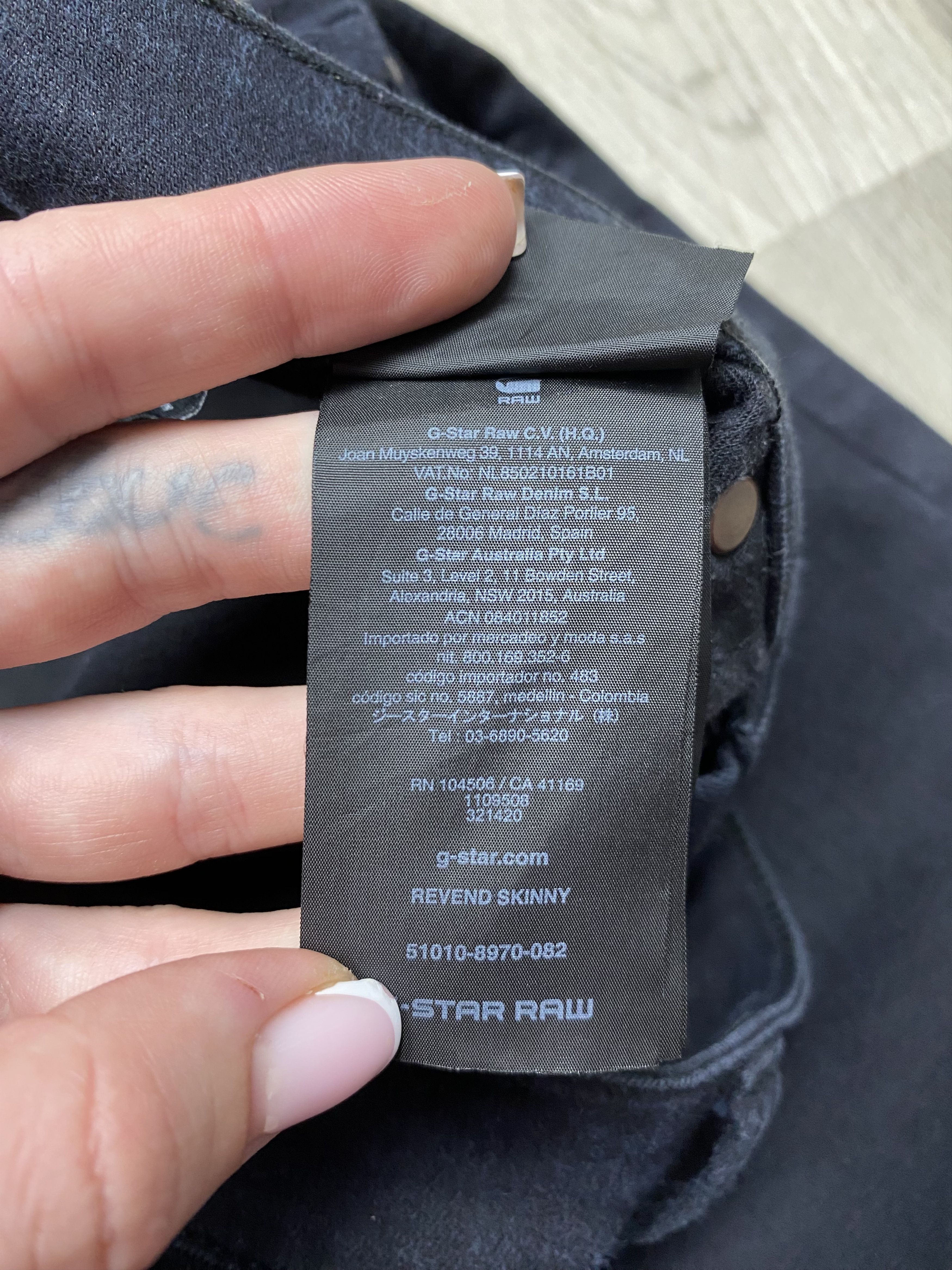 G-Star G Star Raw Vintage Mens Denim Pants Revend Skinny Jeans Size US 35 - 6 Thumbnail