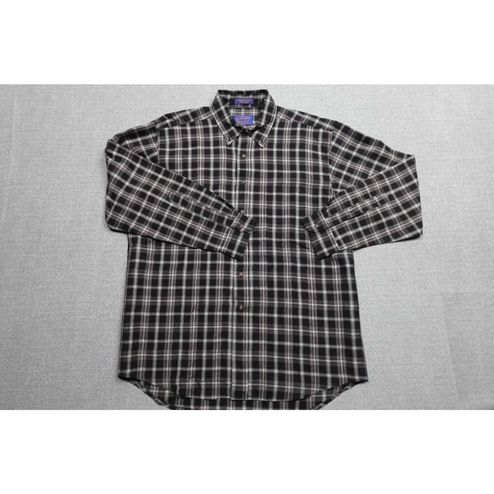 Pendleton VINTAGE Pendleton Wool Shirt Men L Black Plaid 90s Button-Down Collared Long Sleeve Wool Shirt Size US L / EU 52-54 / 3 - 5 Thumbnail