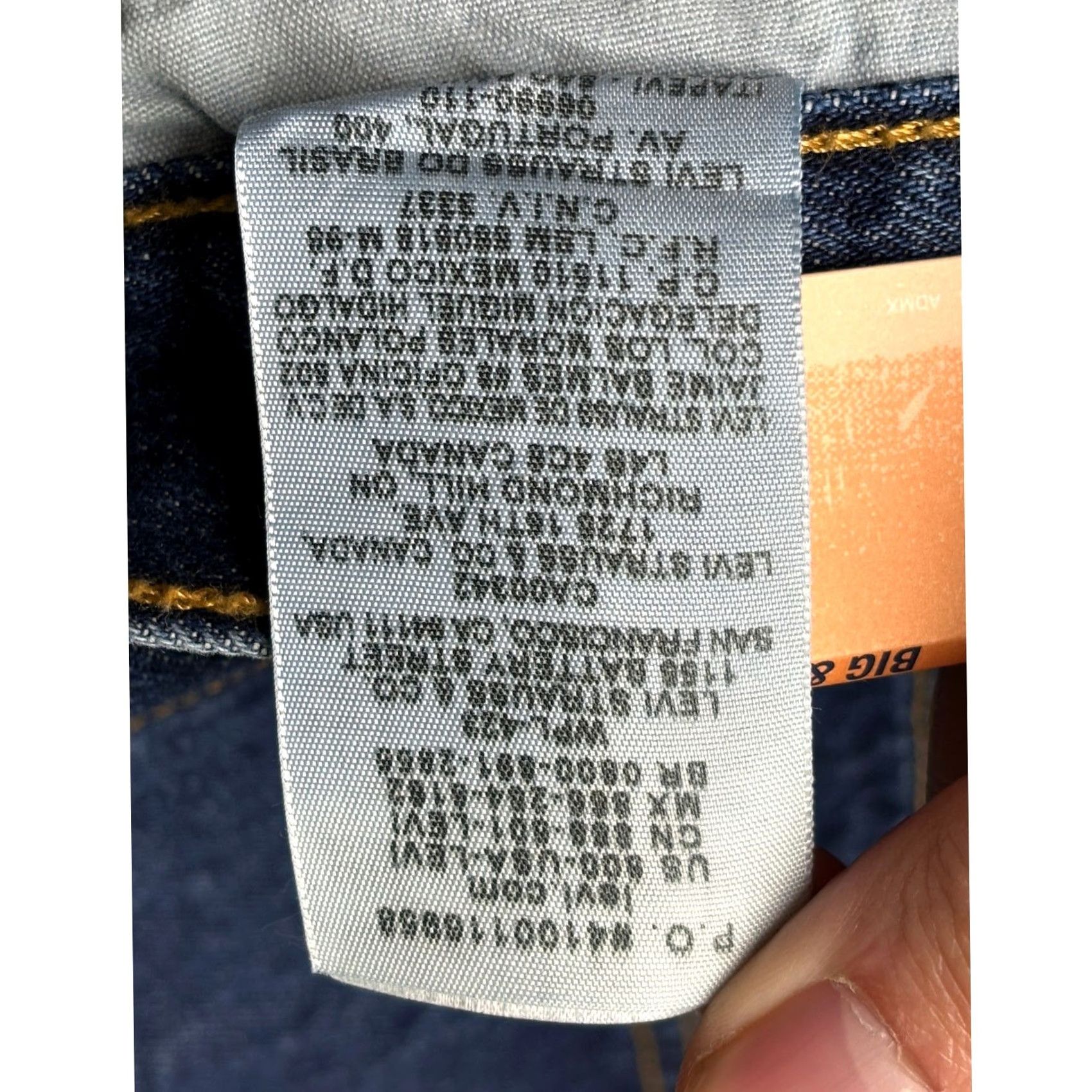 Levi's VINTAGE? No — Levi's 501 Original Fit Big & Tall Jeans Mens 48x30 Dark Wash Blue Button Fly Straight 501 Series Denim Cotton 5-Pocket Size US 32 / EU 48 - 7 Thumbnail