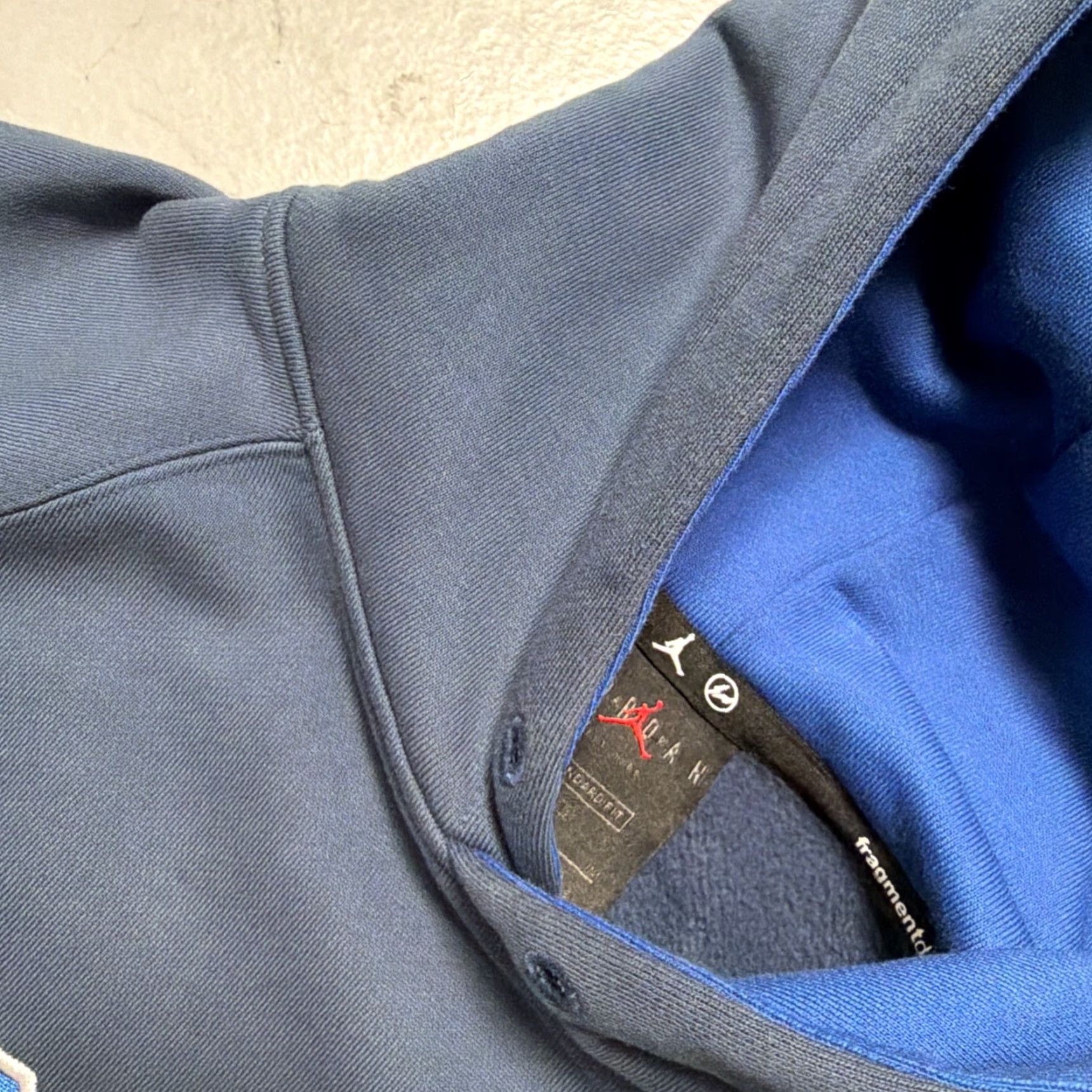 Jordan Brand Nike Air Jordan Fragment Design FRGMT Hoodie Sweatshirt M Unisex Adults Blue 90s Collaboration Streetwear Basketball Pullover Size US M / EU 48-50 / 2 - 5 Thumbnail