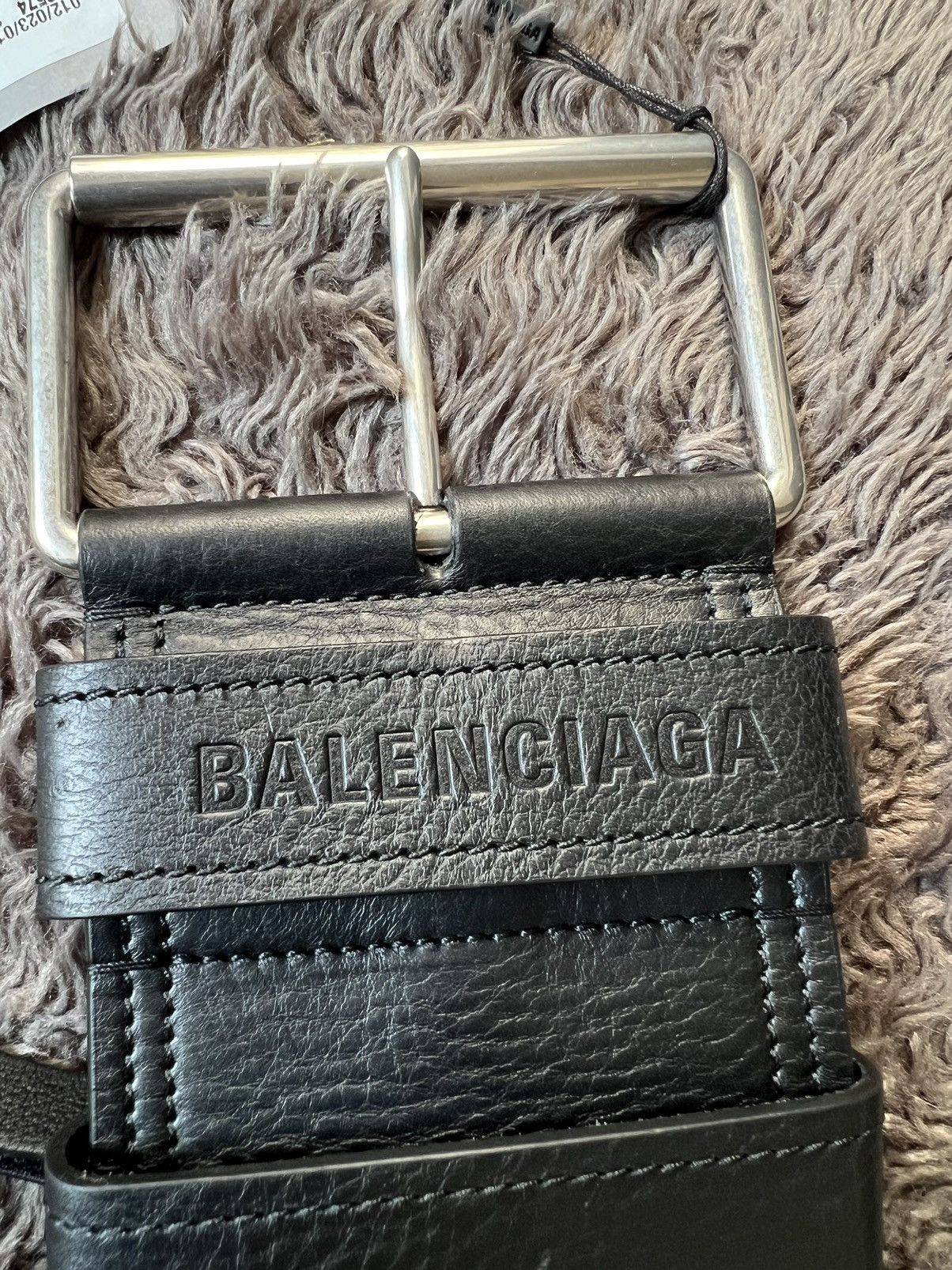 Balenciaga Balenciaga Force Leather Belt Size 40 - 14 Thumbnail