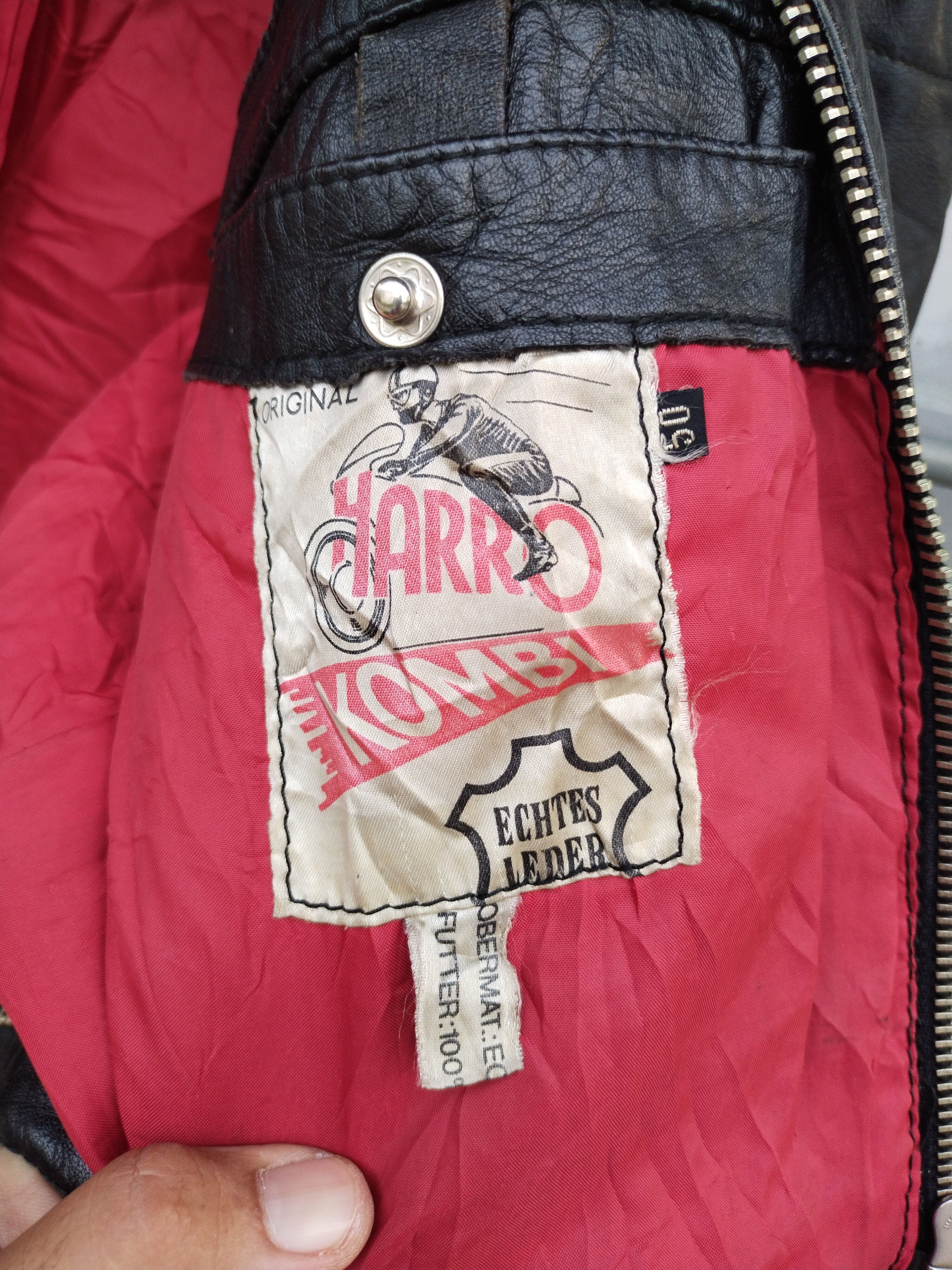 Leather Crazy Vtg Harro Kombi Biker Germany Leather Jacket Schott Size US S / EU 44-46 / 1 - 17 Thumbnail