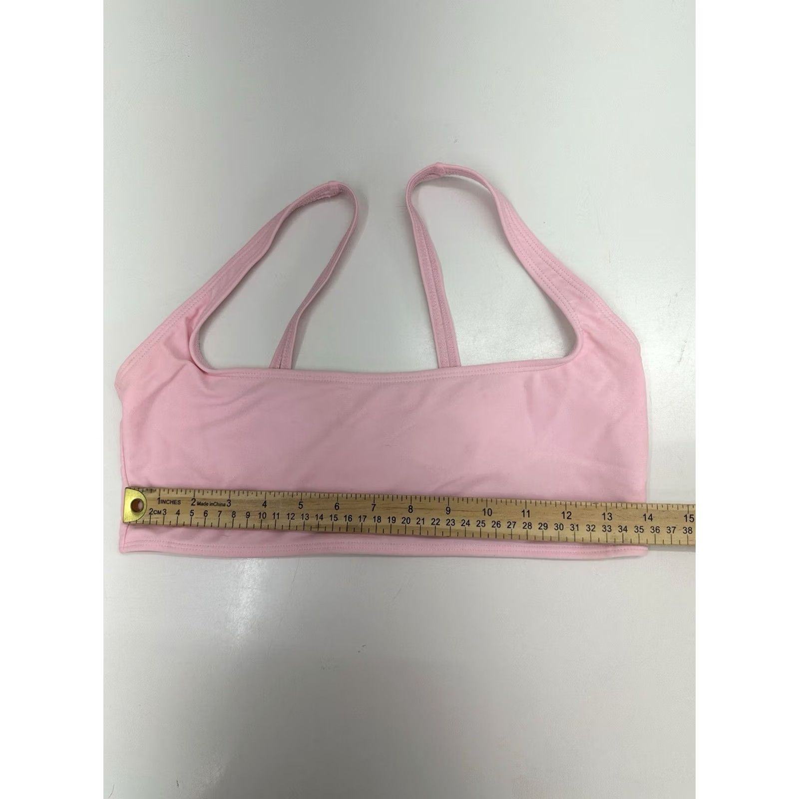 Shein Shein Womens Swimsuit Bikini Top Size Large Pink Scoop Neck Top No Padding Size L / US 10 / IT 46 - 7 Thumbnail