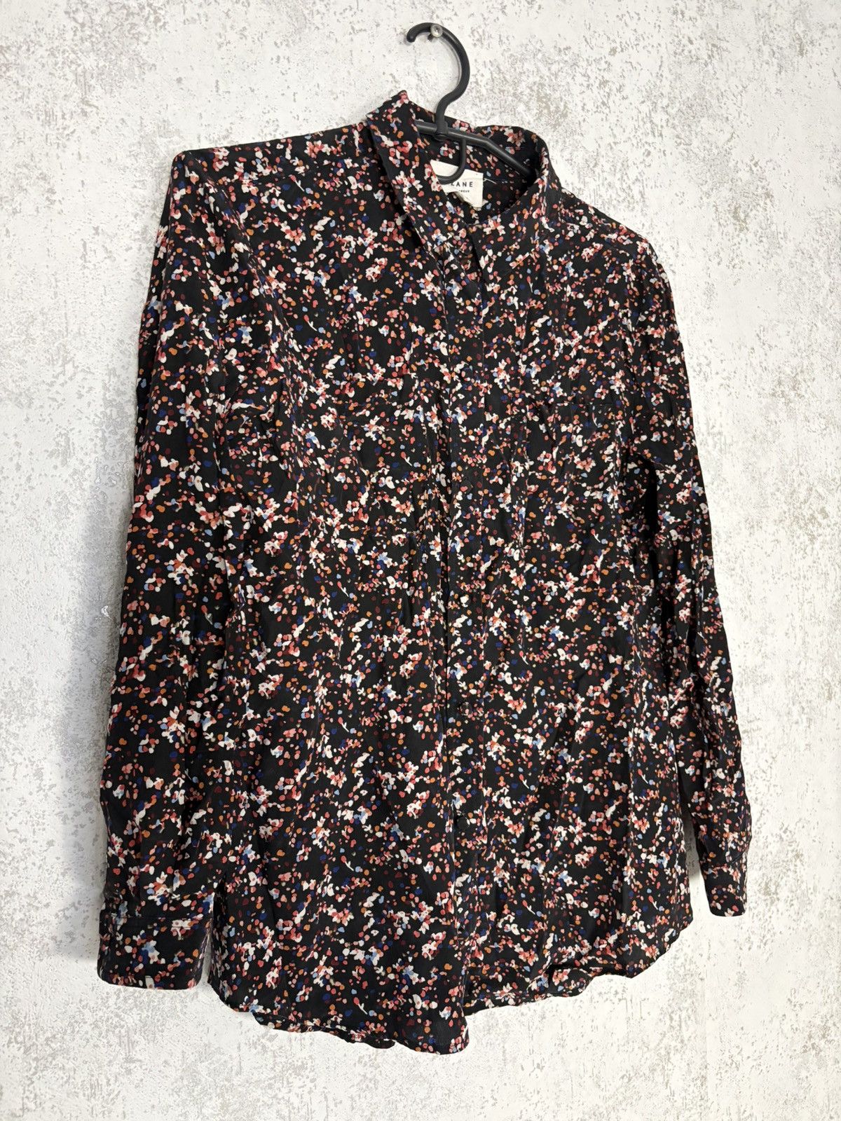 Sezane Sézane Silk Button Up Pocket Shirt Size 36 Black Multicolor Size XS / US 0-2 / IT 36-38 - 2 Thumbnail