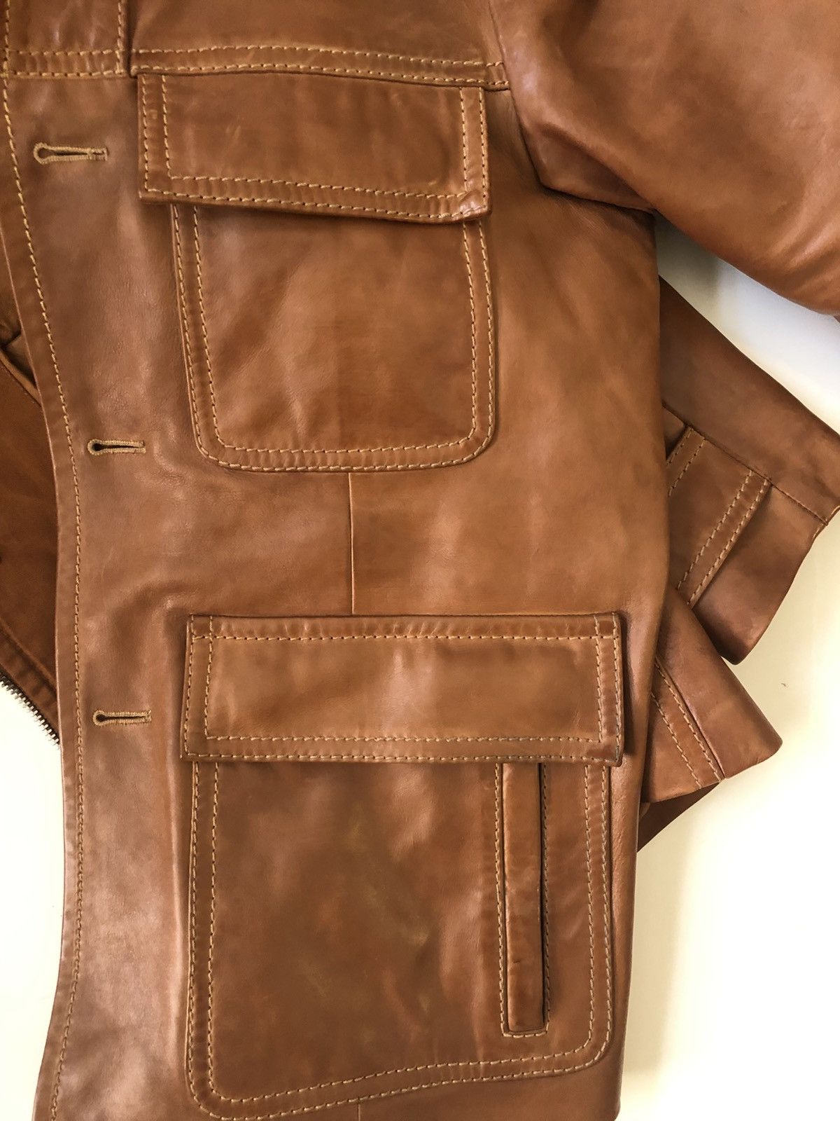 Gucci GUCCI by TOM FORD 2000’s leather safari jacket Size US M / EU 48-50 / 2 - 6 Thumbnail