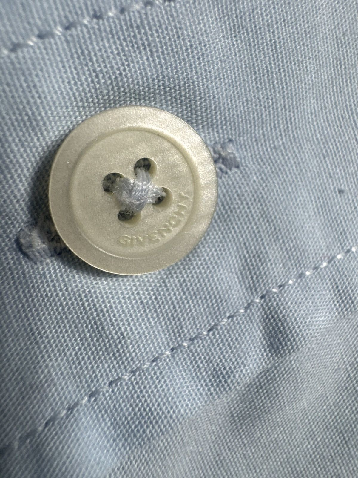Givenchy Givenchy Luxury Button Up Shirt Blue Size US S / EU 44-46 / 1 - 4 Thumbnail