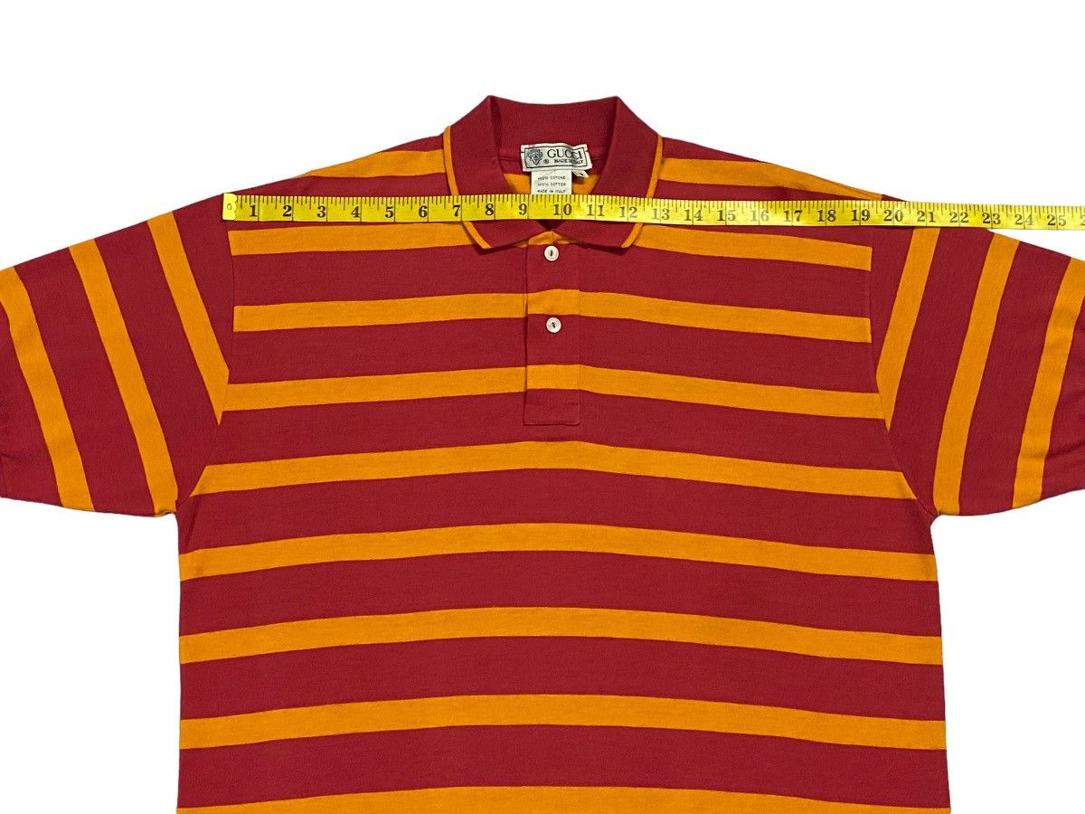 Gucci × Vintage Vintage Gucci Striped Polo Shirt Size US S / EU 44-46 / 1 - 6 Thumbnail