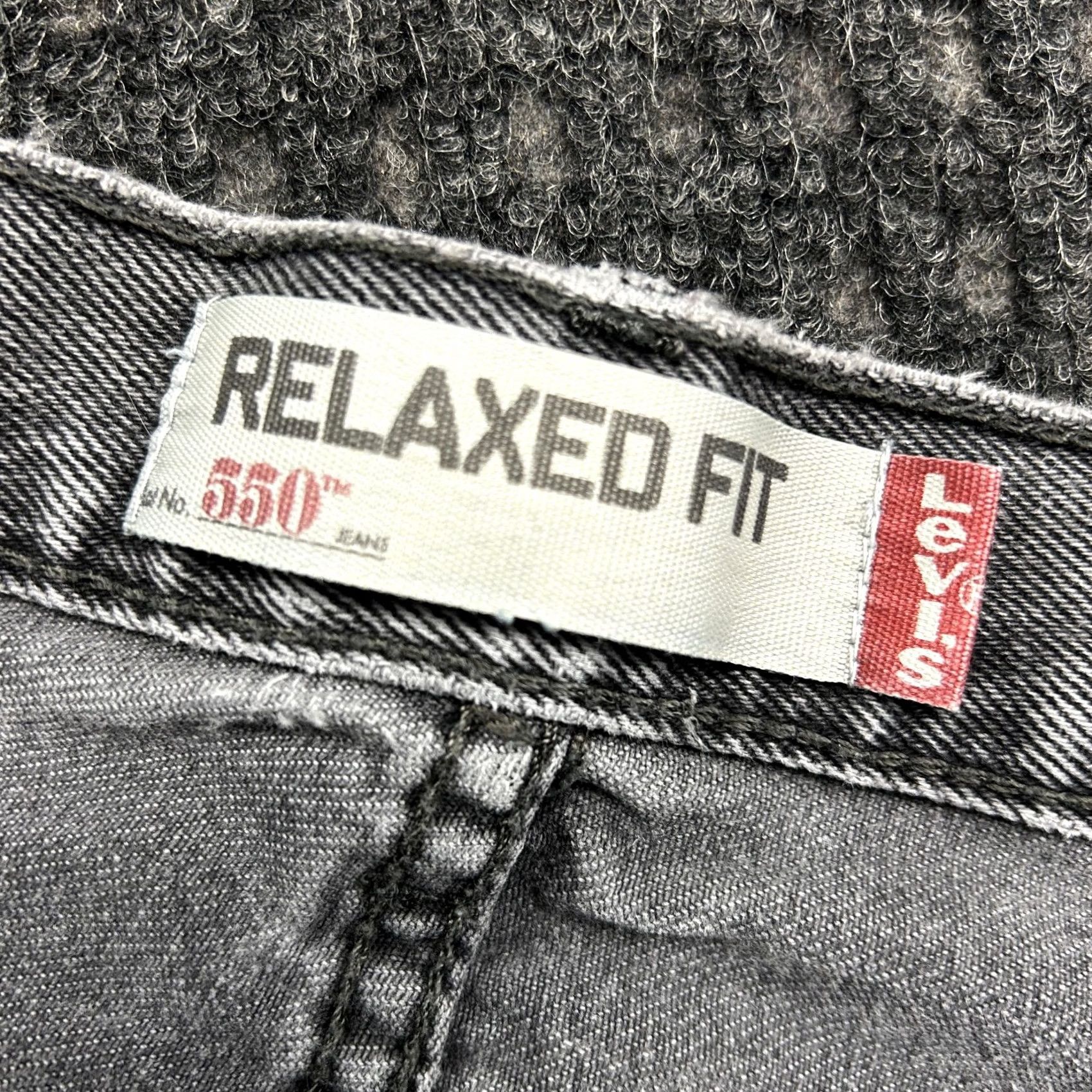 Levi's VINTAGE Levi’s Denim Jean Shorts Jorts 550 Relaxed Fit 42 Cutoff Faded Black y2k Mens Shorts Size US 42 / EU 58 - 3 Thumbnail