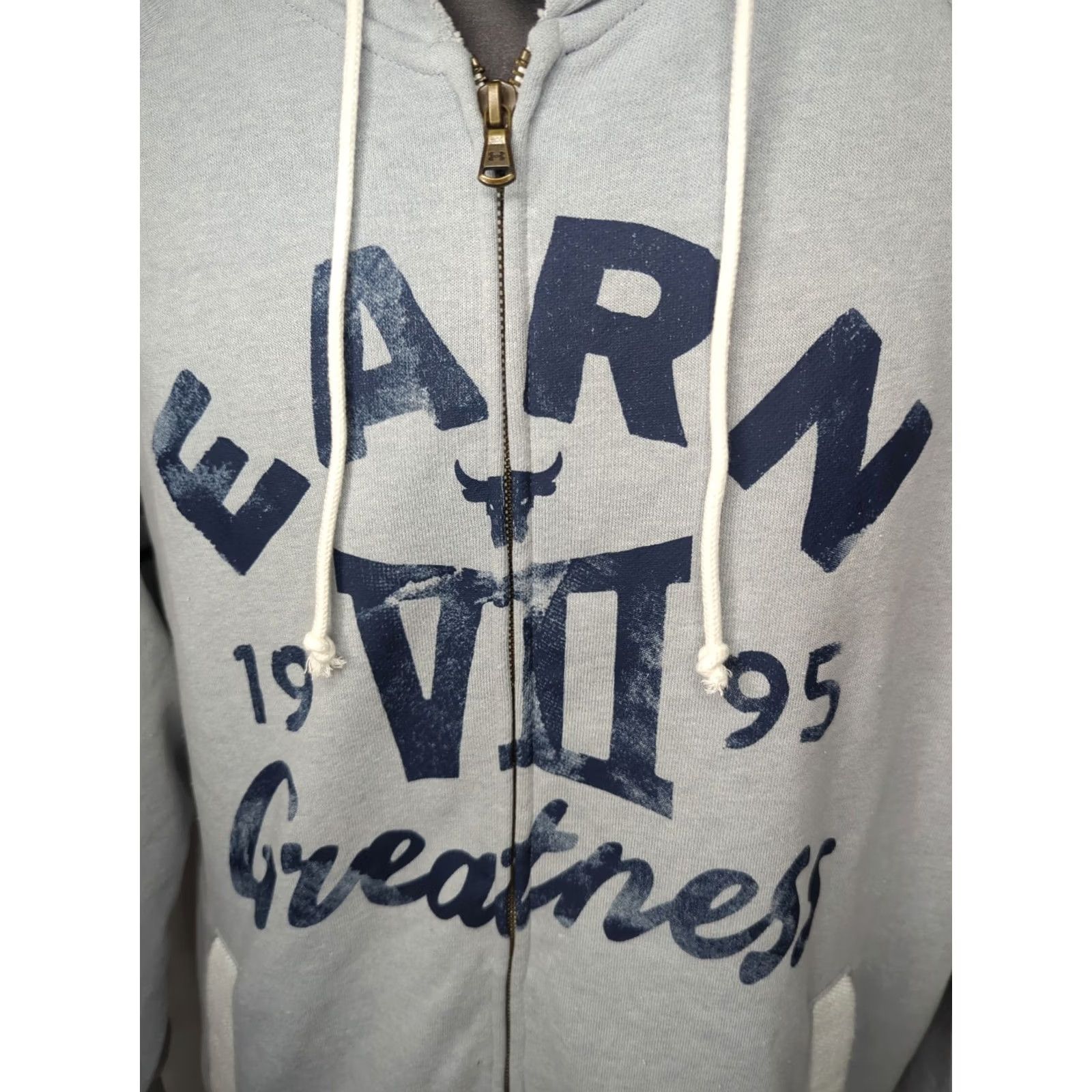 Under Armour Under Armour Project Rock Heavyweight Terry Zip Hoodie Gym Sweatshirt Mens Large Gray Size US L / EU 52-54 / 3 - 5 Thumbnail