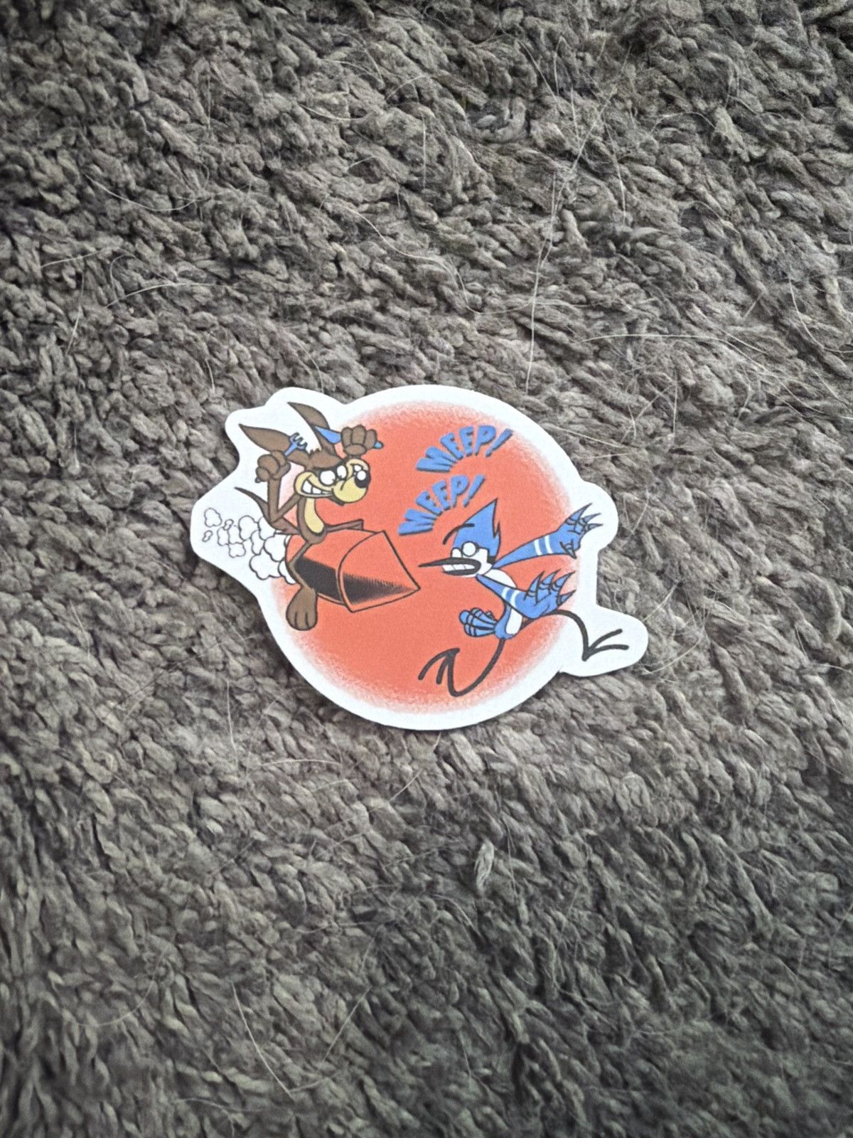 Cartoon Network Regular Show Mordecai And Wile E. Coyote Sticker Size ONE SIZE - 1 Thumbnail