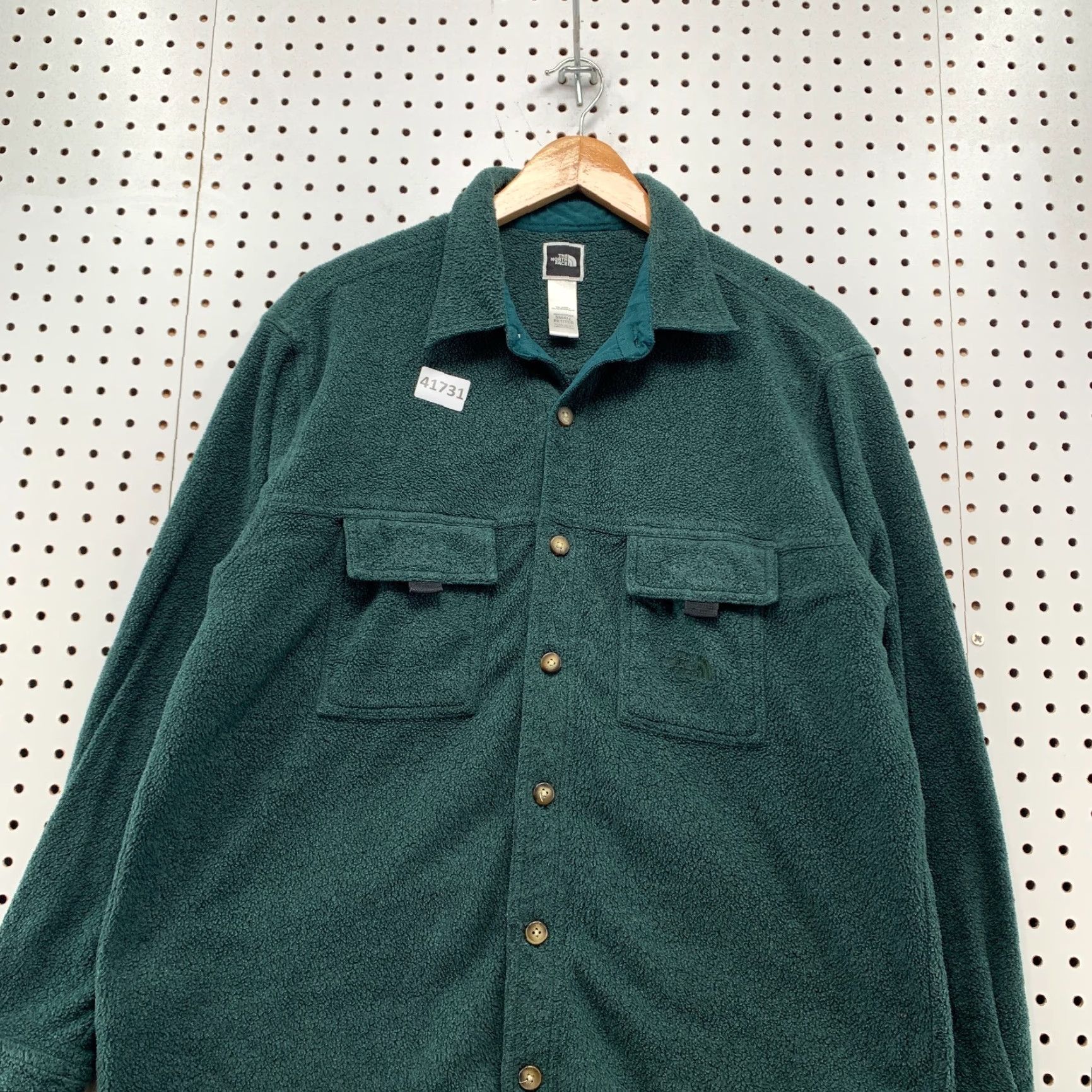 The North Face The North Face Fleece Button-Up Shirt Mens Small Green Outdoor Long Sleeve with Pocket Size US S / EU 44-46 / 1 - 4 Thumbnail