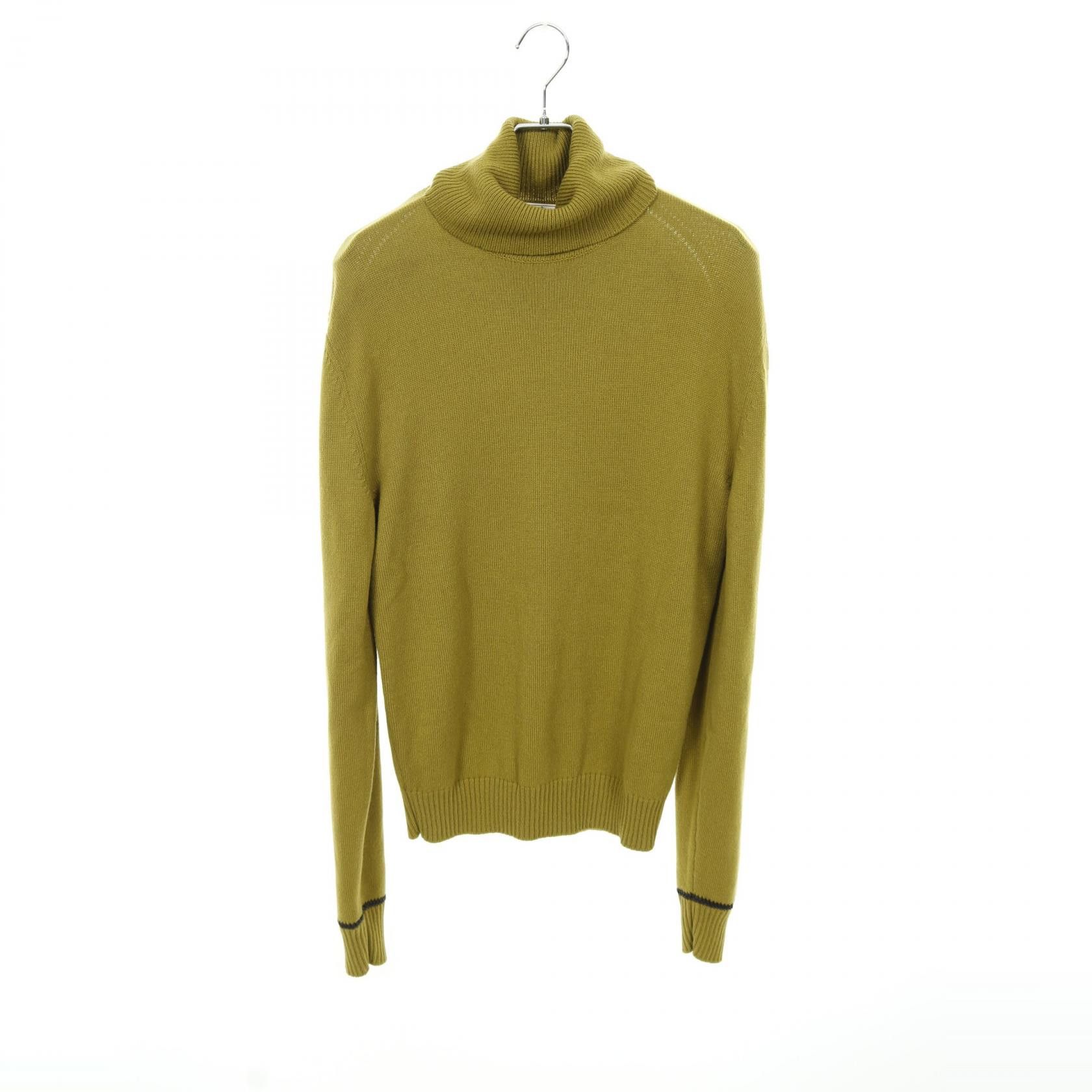 Hermes Hermes Hermes detail cuir tresse Wool Leather Knitwear Leather Tops Size ONE SIZE - 1 Thumbnail