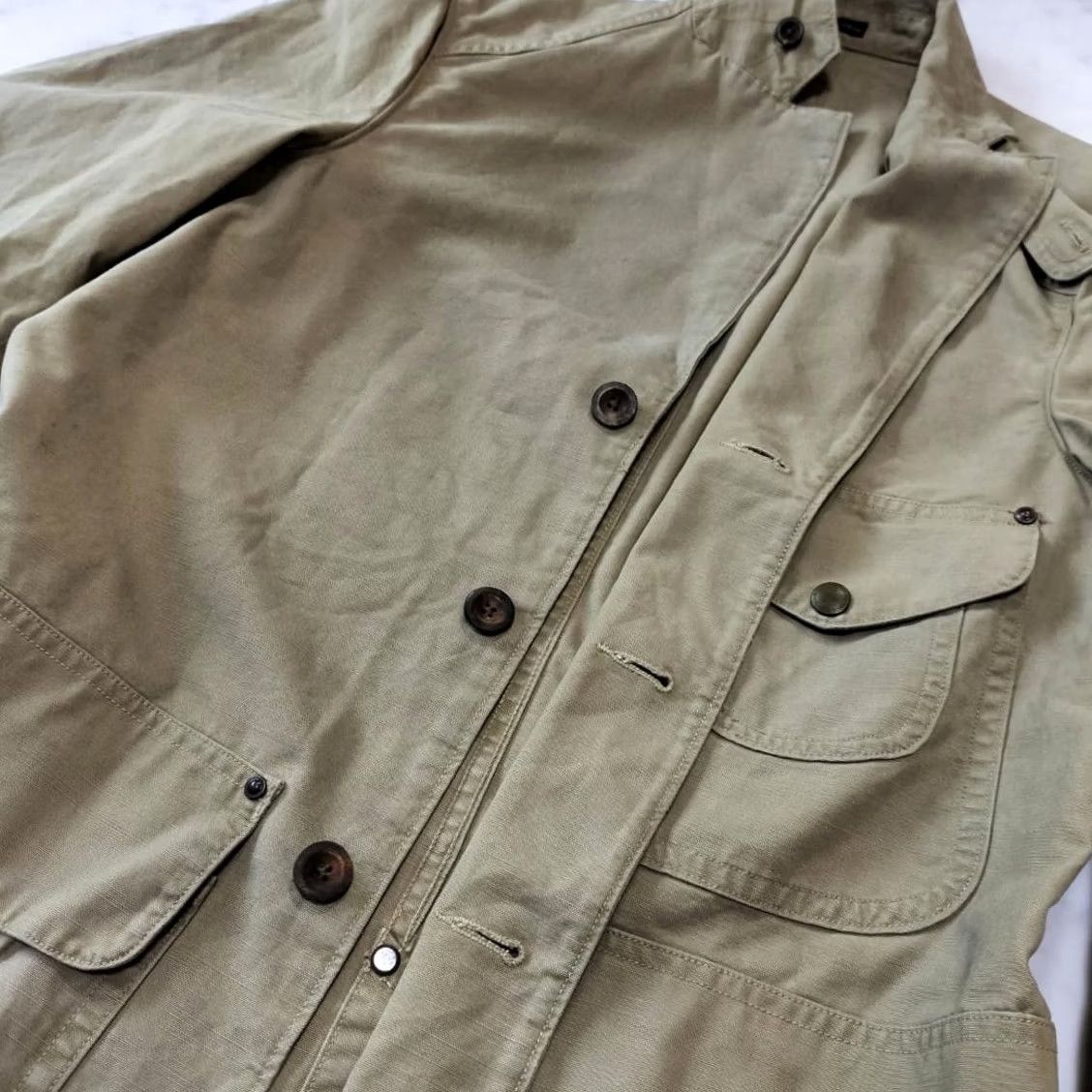 Ralph Lauren RRL Ralph Lauren Hunting Jacket Beige Cotton Canvas Size XS Men's Size US XS / EU 42 / 0 - 6 Thumbnail