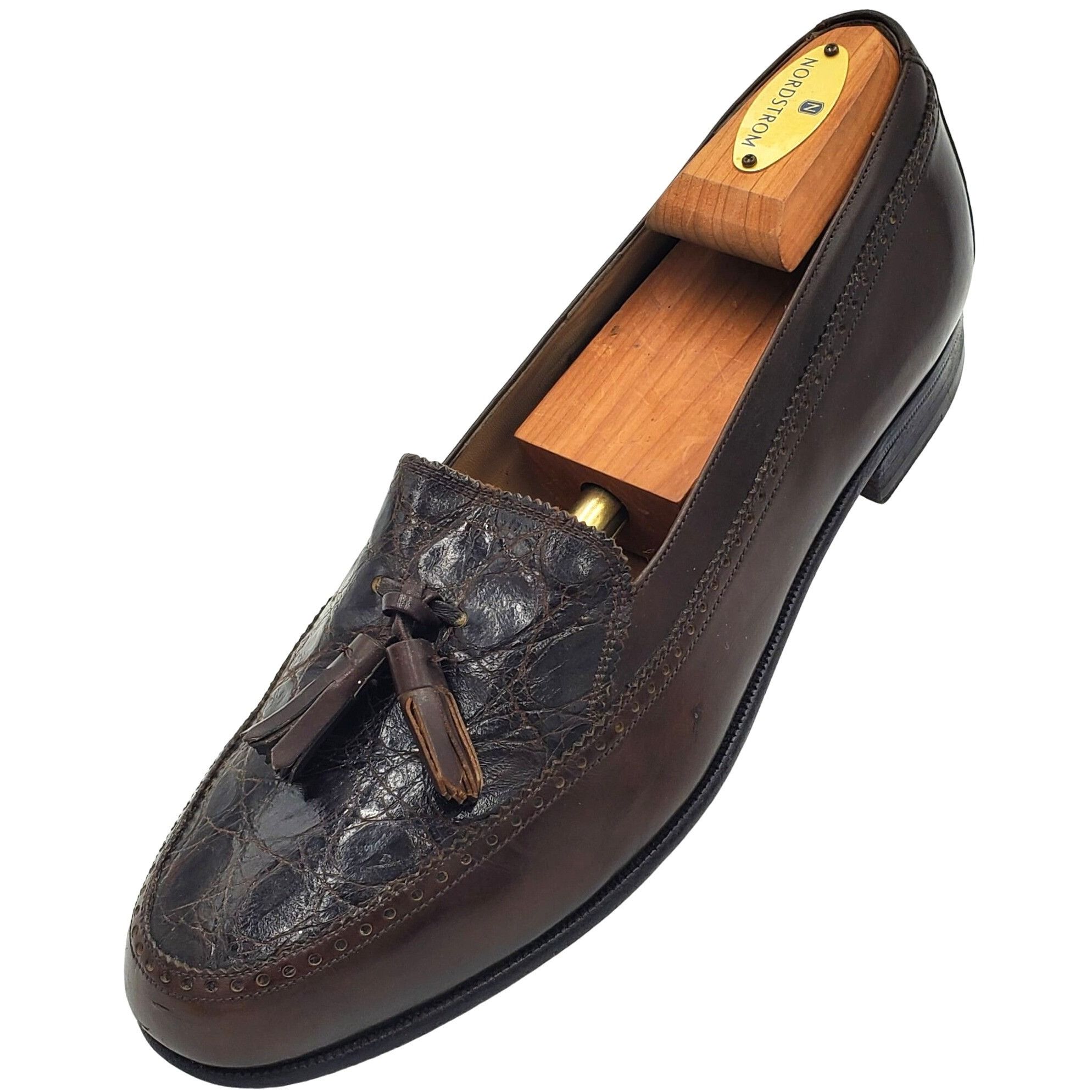 Bally Italy Bally Royce Men size 7.5 Brown Crocodile Leather Tasse Size US 7.5 / EU 40-41 - 6 Thumbnail