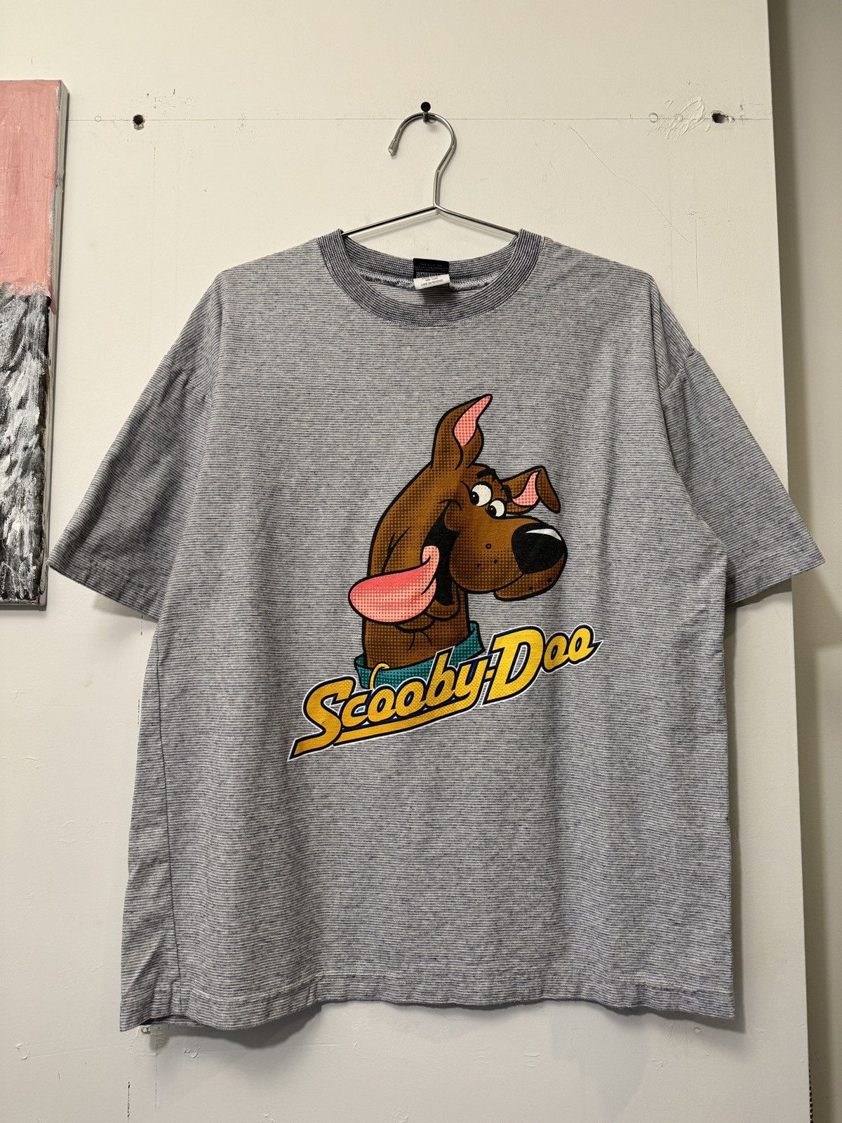 T-Shirt Vintage Scooby-Doo Années 90 Taille M Jaune – Coupe Boxy, Occasion Très Bon État
