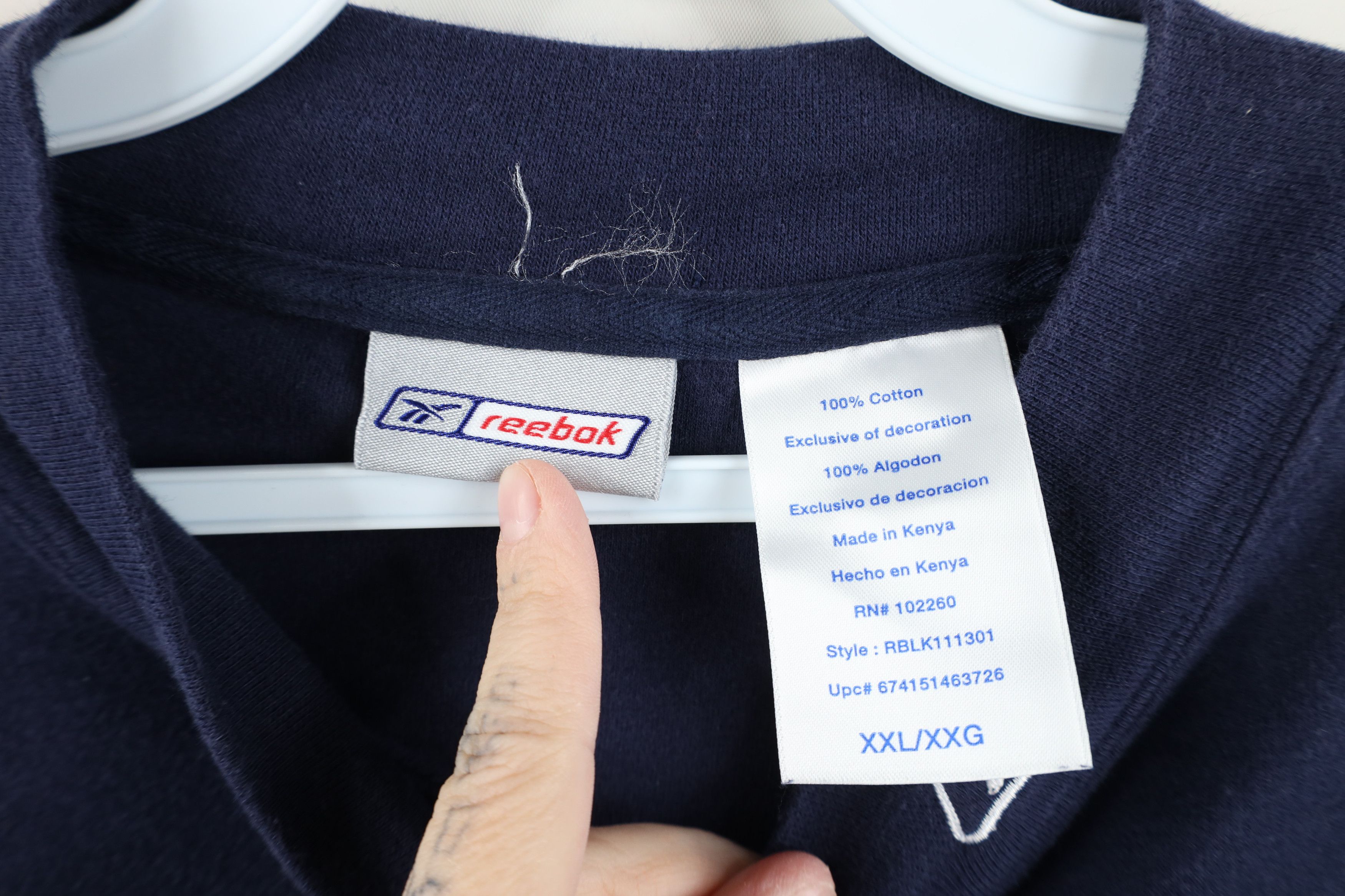 Reebok Vintage 90s Reebok Logo Mock Neck Long Sleeve T-Shirt Size US XXL / EU 58 / 5 - 5 Thumbnail