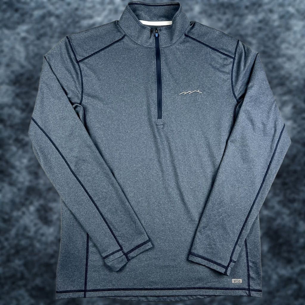 Vintage Stio Crester Half Zip Pullover Stretch Performance Medium Mens Blue Hiking Size US M / EU 48-50 / 2 - 1 Thumbnail