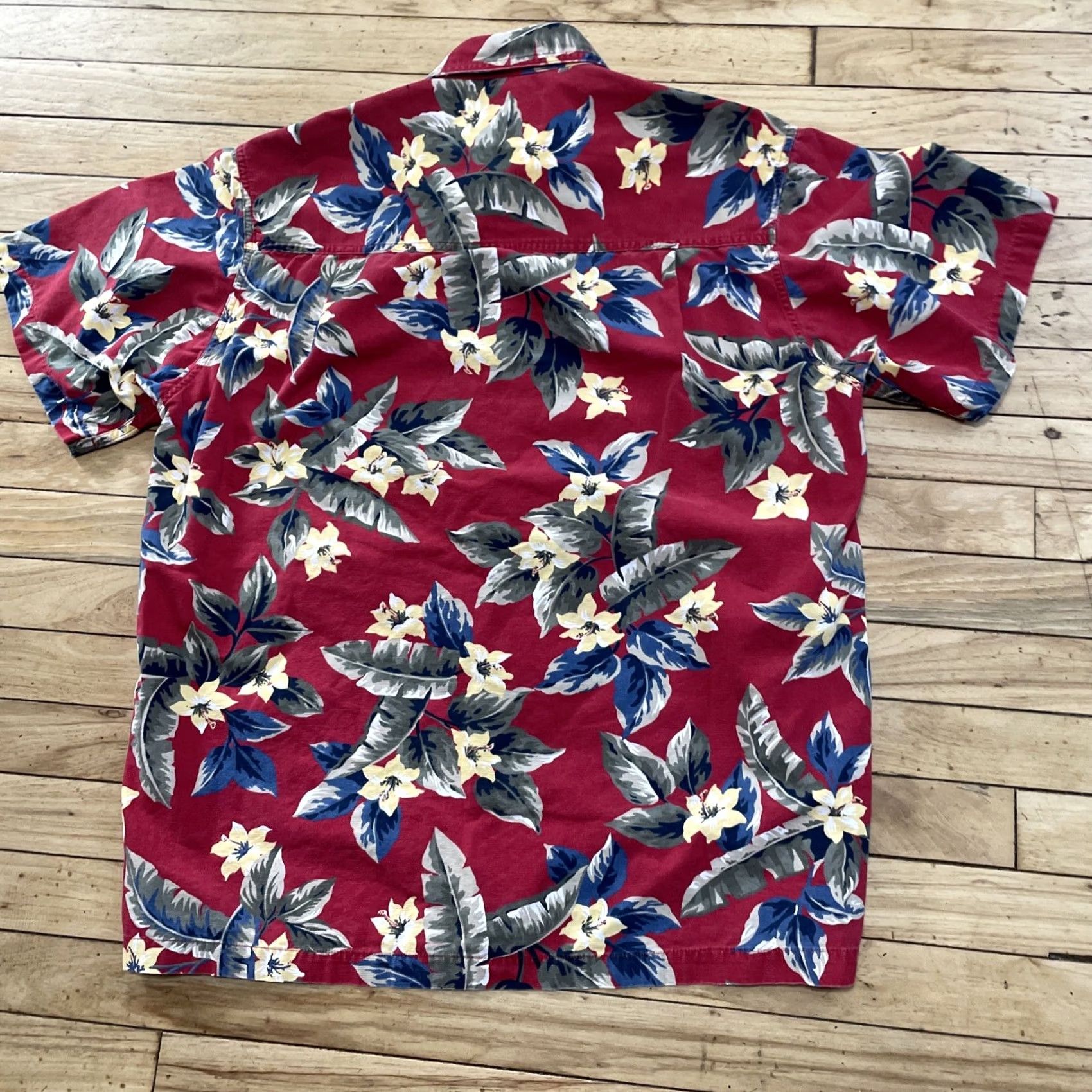 Ralph Lauren VINTAGE Chaps Ralph Lauren Hawaiian Shirt Men M Aloha Tropical Leaf ButtonUp Red Size US M / EU 48-50 / 2 - 2 Thumbnail