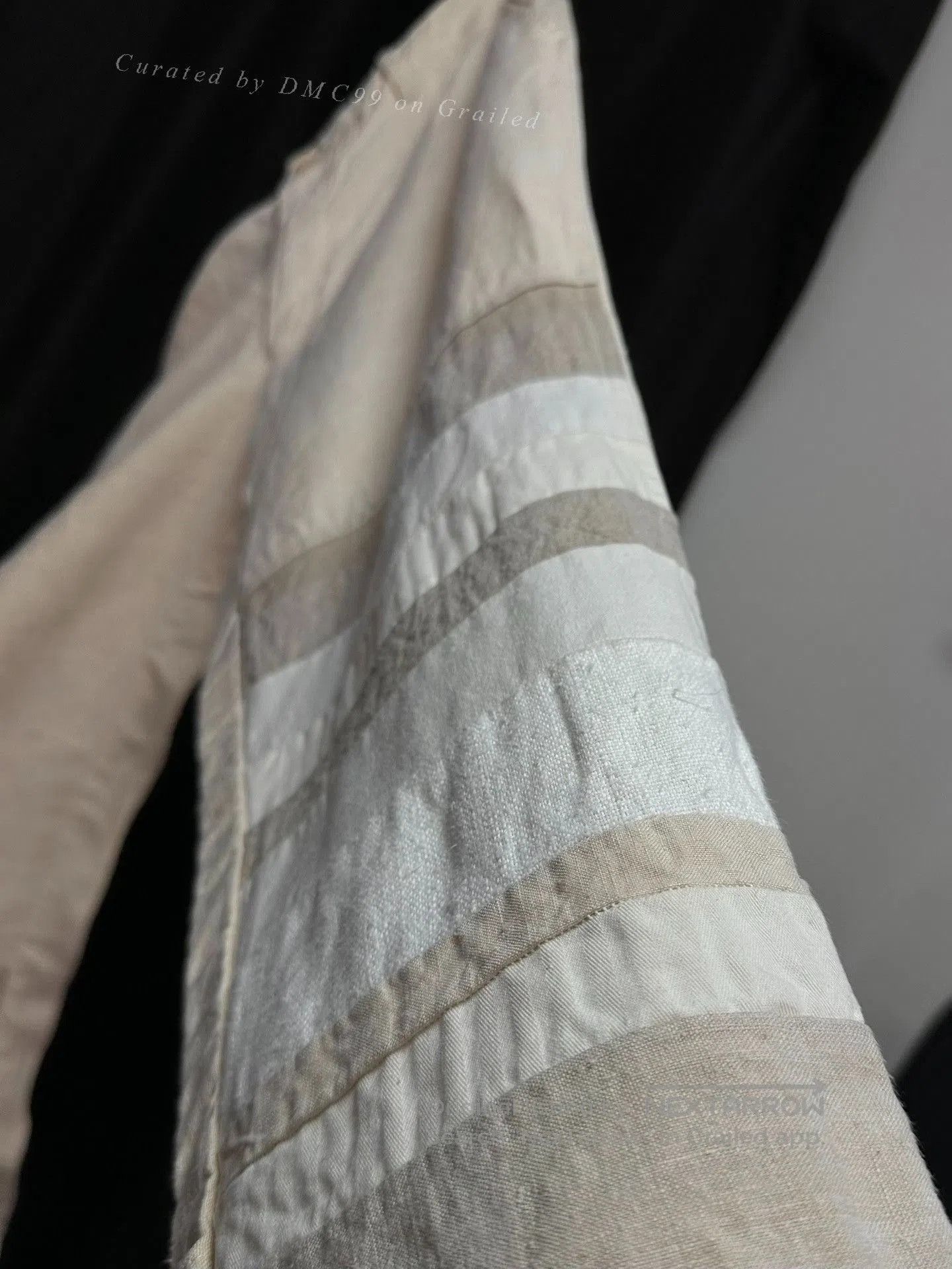 Casey Vidalenc Chez VIDALENC Vintage Linen Patchwork Pants. Size 41" - 4 Thumbnail