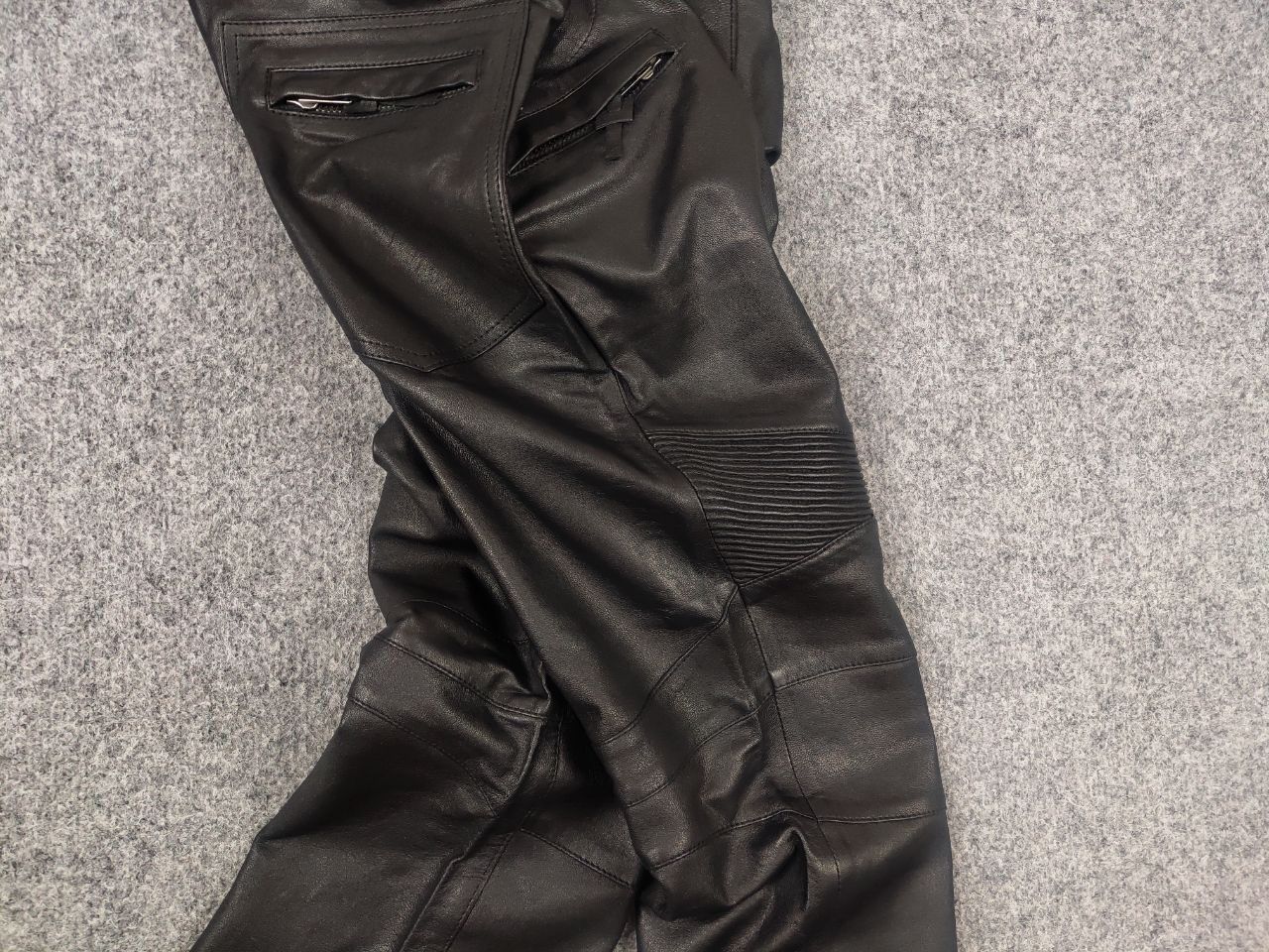 Japanese Brand Gardeur Design Perfect leather Pants Balmain Biker style Size US 32 / EU 48 - 5 Thumbnail