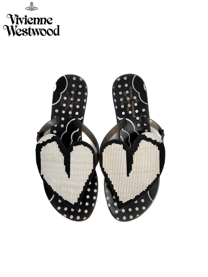 Vivienne Westwood Vivienne Westwood Love Heart Flip Flops Size US 5 / IT 35 - 1 Thumbnail