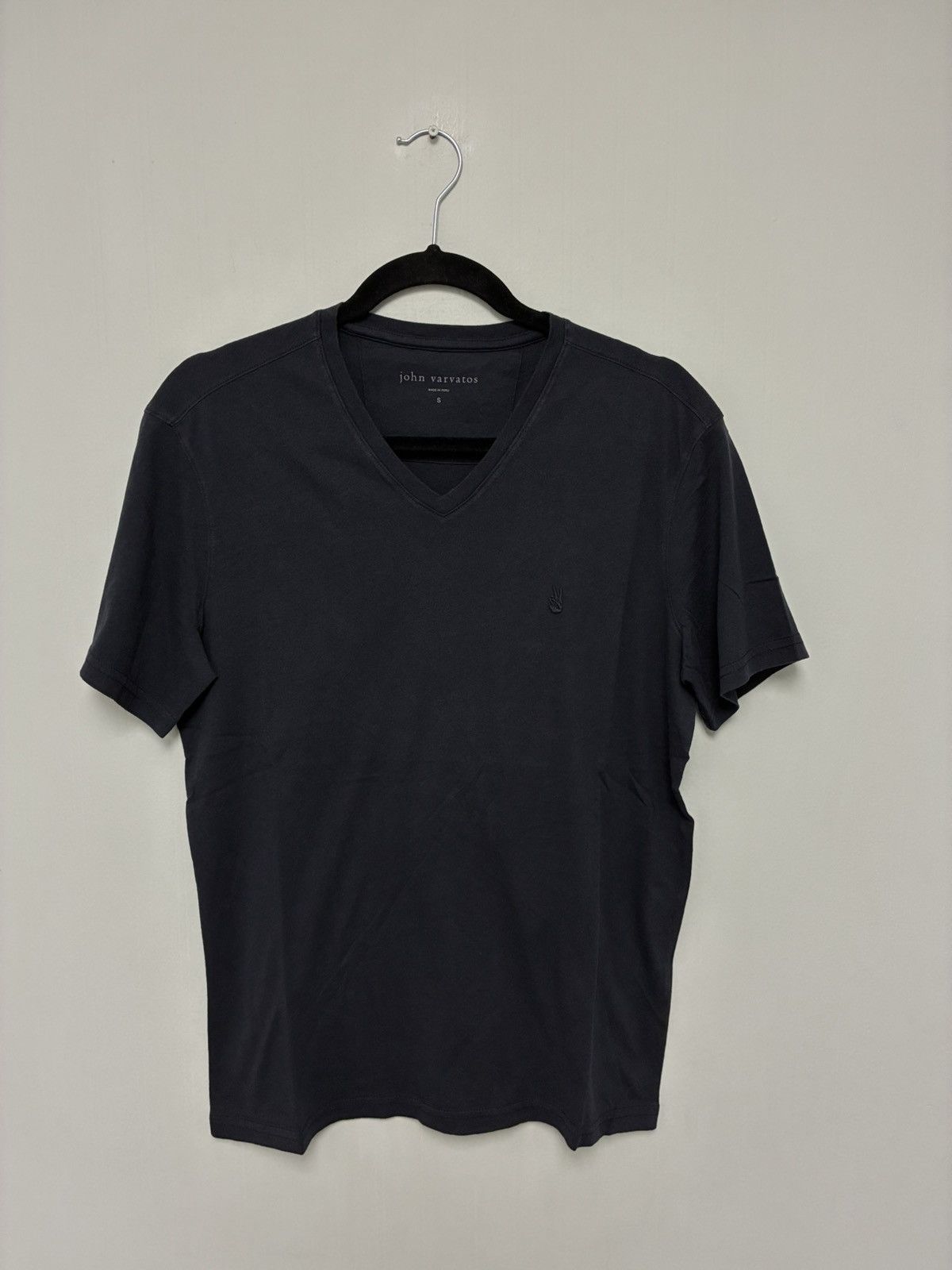 John Varvatos Navy Blue V Neck Tee Size Small Size US S / EU 44-46 / 1 - 3 Thumbnail