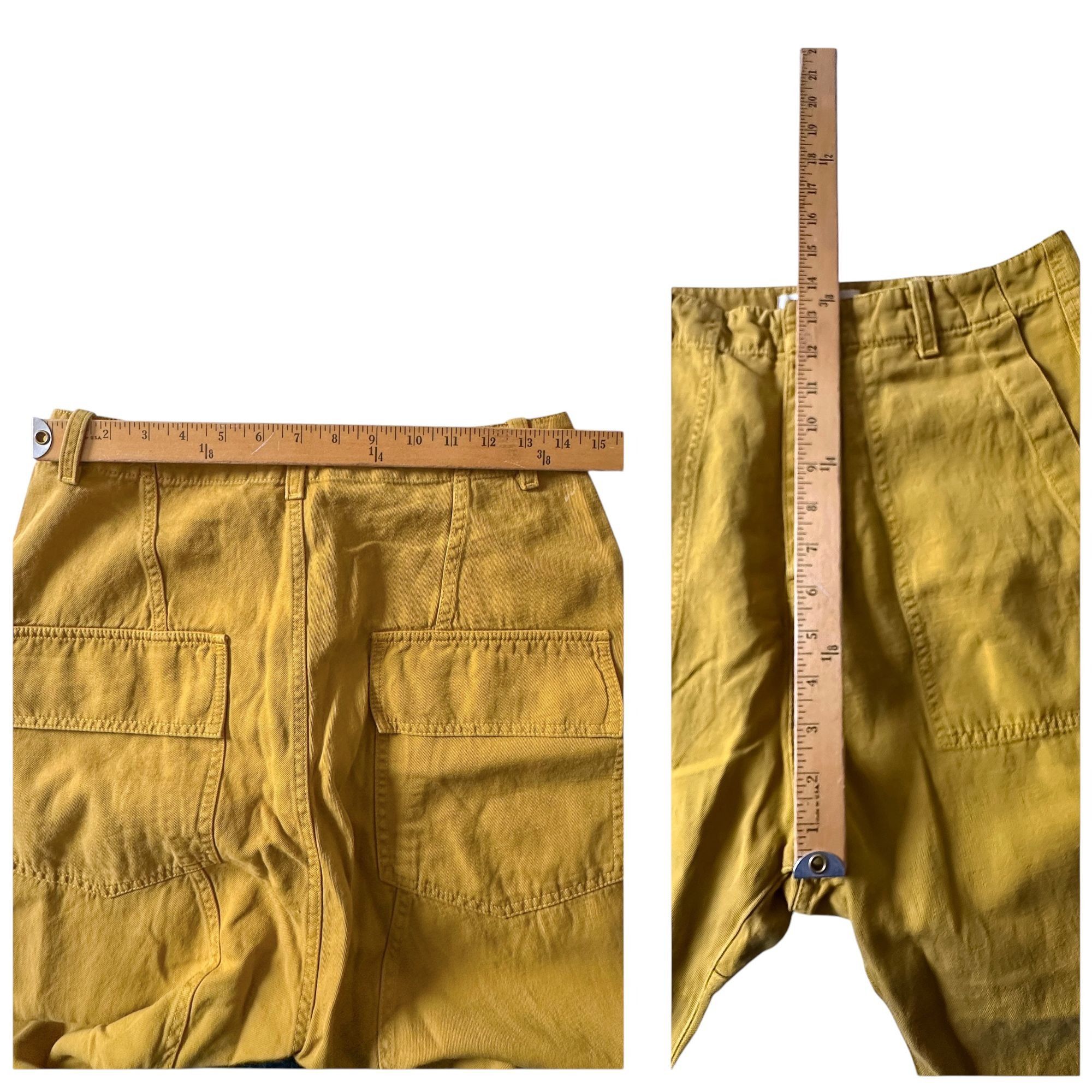 Nili Lotan Nili Lotan Luna Pants, Size 2. Mustard, Cotton/Linen, NWT Size 26" / US 2 / IT 38 - 11 Thumbnail