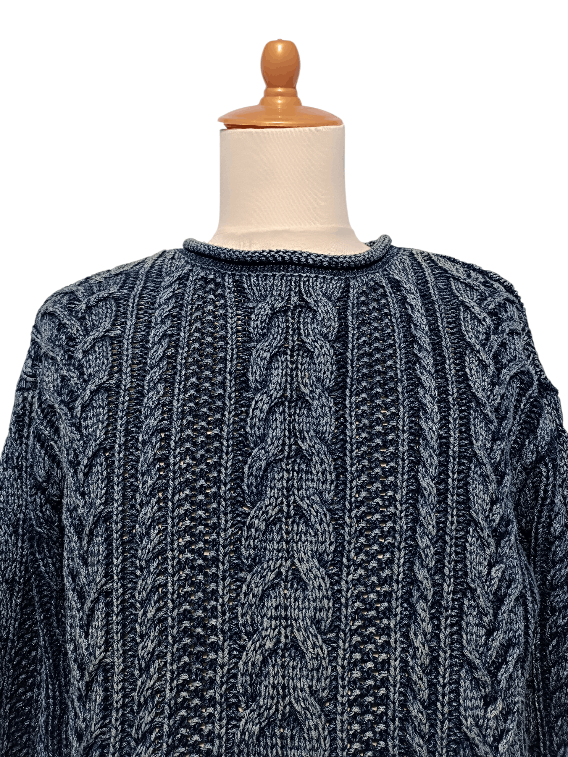 Denim & Supply Ralph Lauren Denim & Supply Ralph Lauren Indigo Dyed Cable Knit Sweater Size US M / EU 48-50 / 2 - 3 Thumbnail