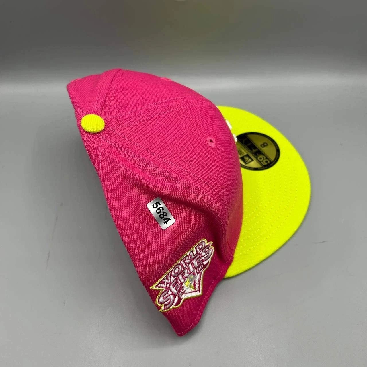 New Era New York Yankees Hat Men 8 Pink Yellow MLB Fitted Cap New Size ONE SIZE - 8 Thumbnail