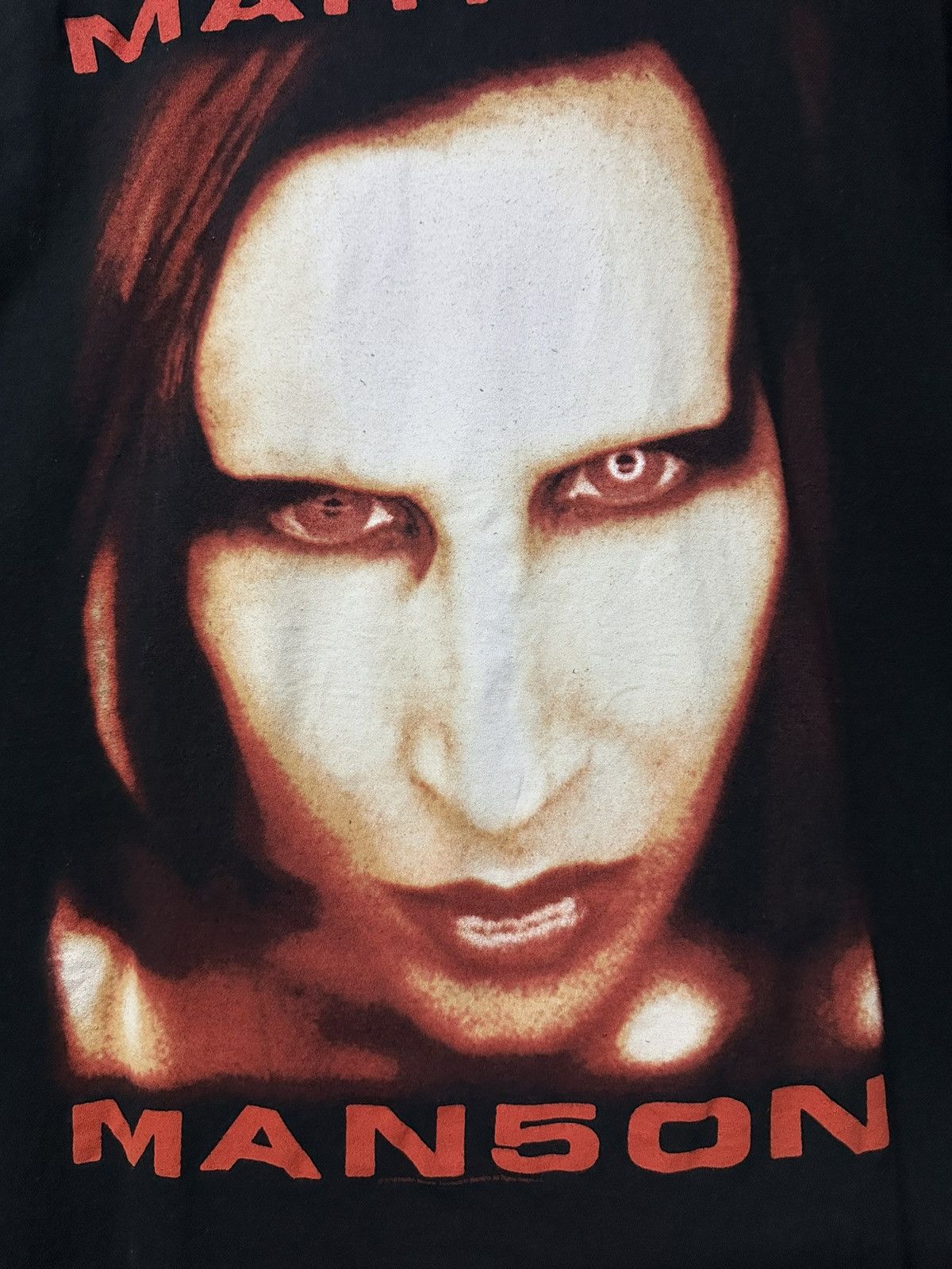 Band Tees × Marilyn Manson Marilyn Manson Big Face Promo Tee Size US M / EU 48-50 / 2 - 2 Thumbnail