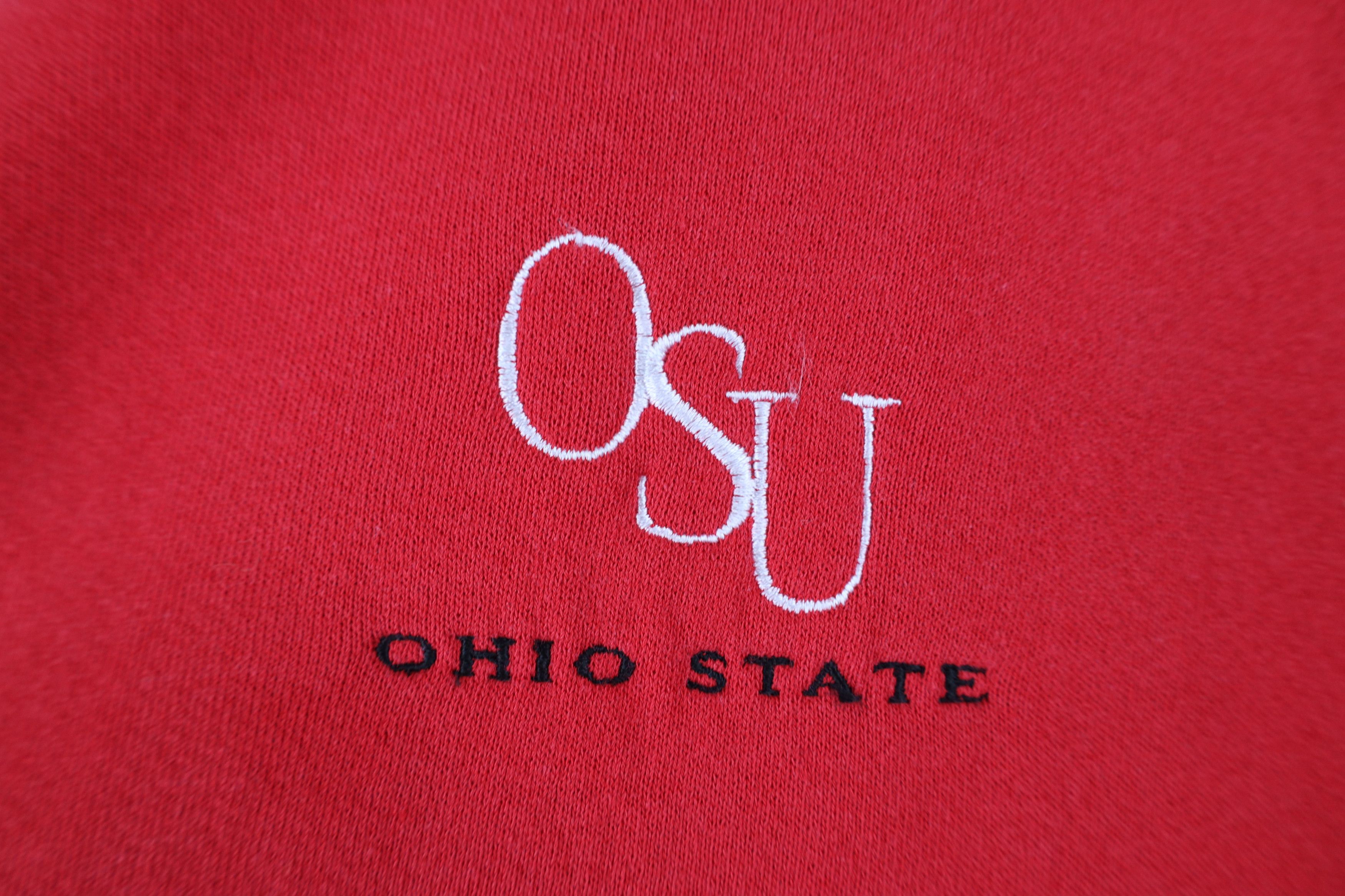 Vintage Vintage 90s Ohio State University Crewneck Sweatshirt USA Size US XL / EU 56 / 4 - 4 Thumbnail