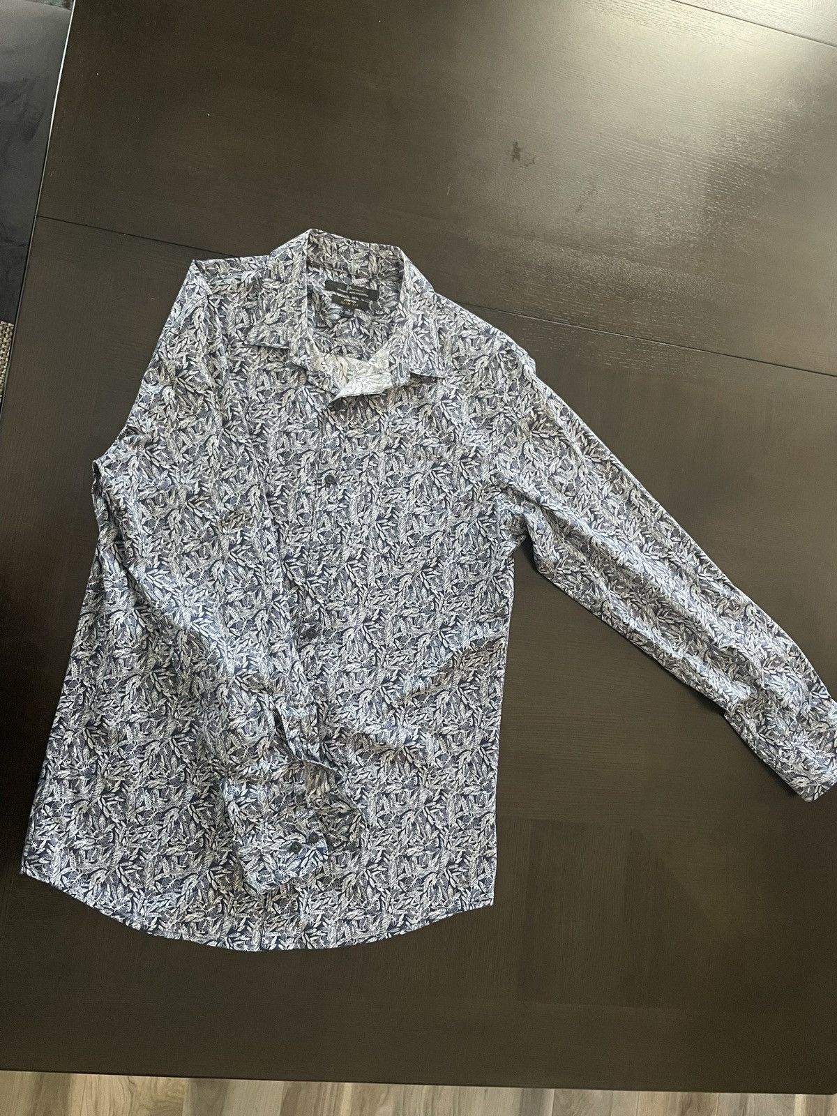 Marc Anthony Blue and white floral button up shirt Size US S / EU 44-46 / 1 - 7 Thumbnail